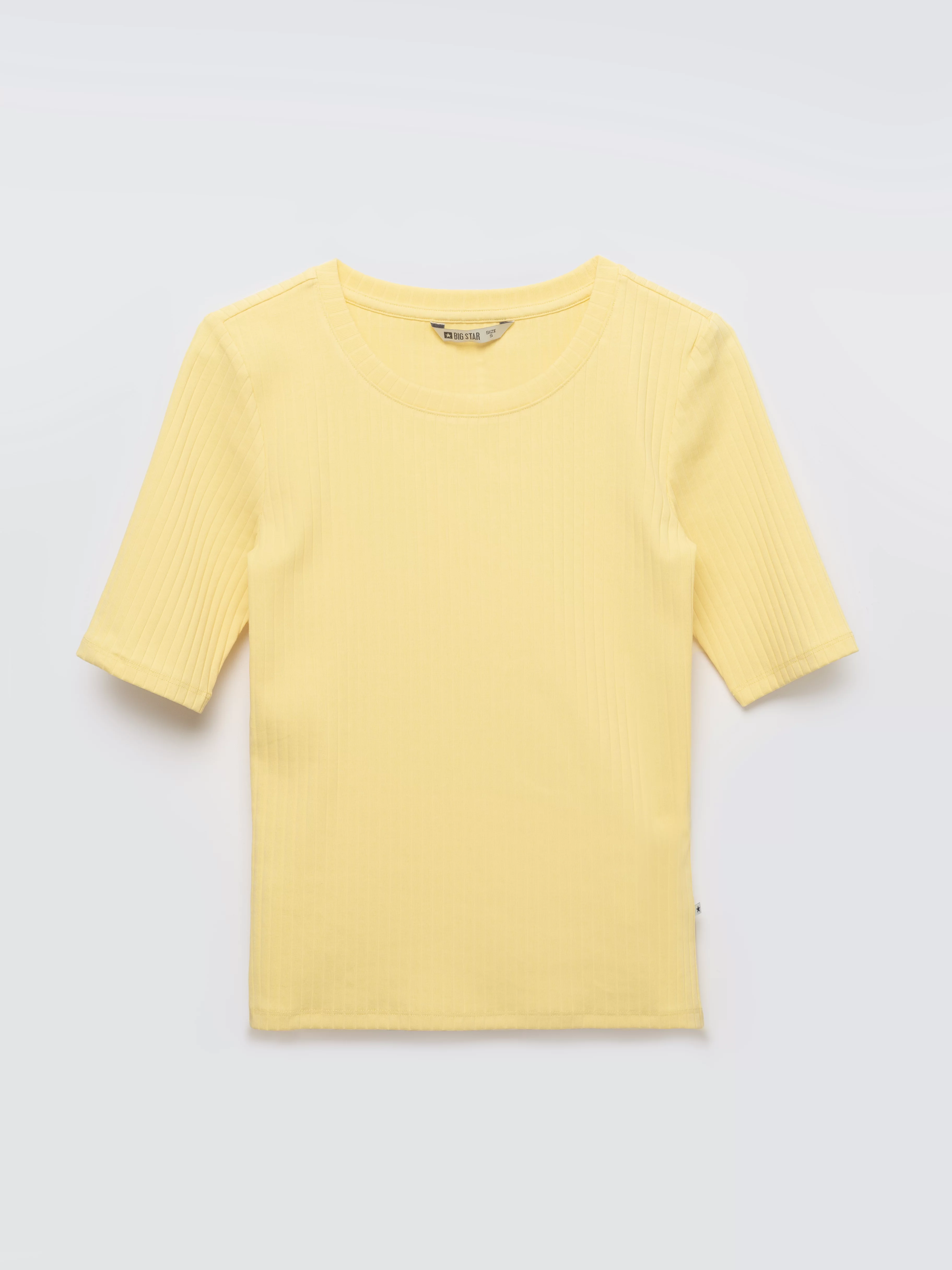 Koszulka damska w prążek żółta Imija 200