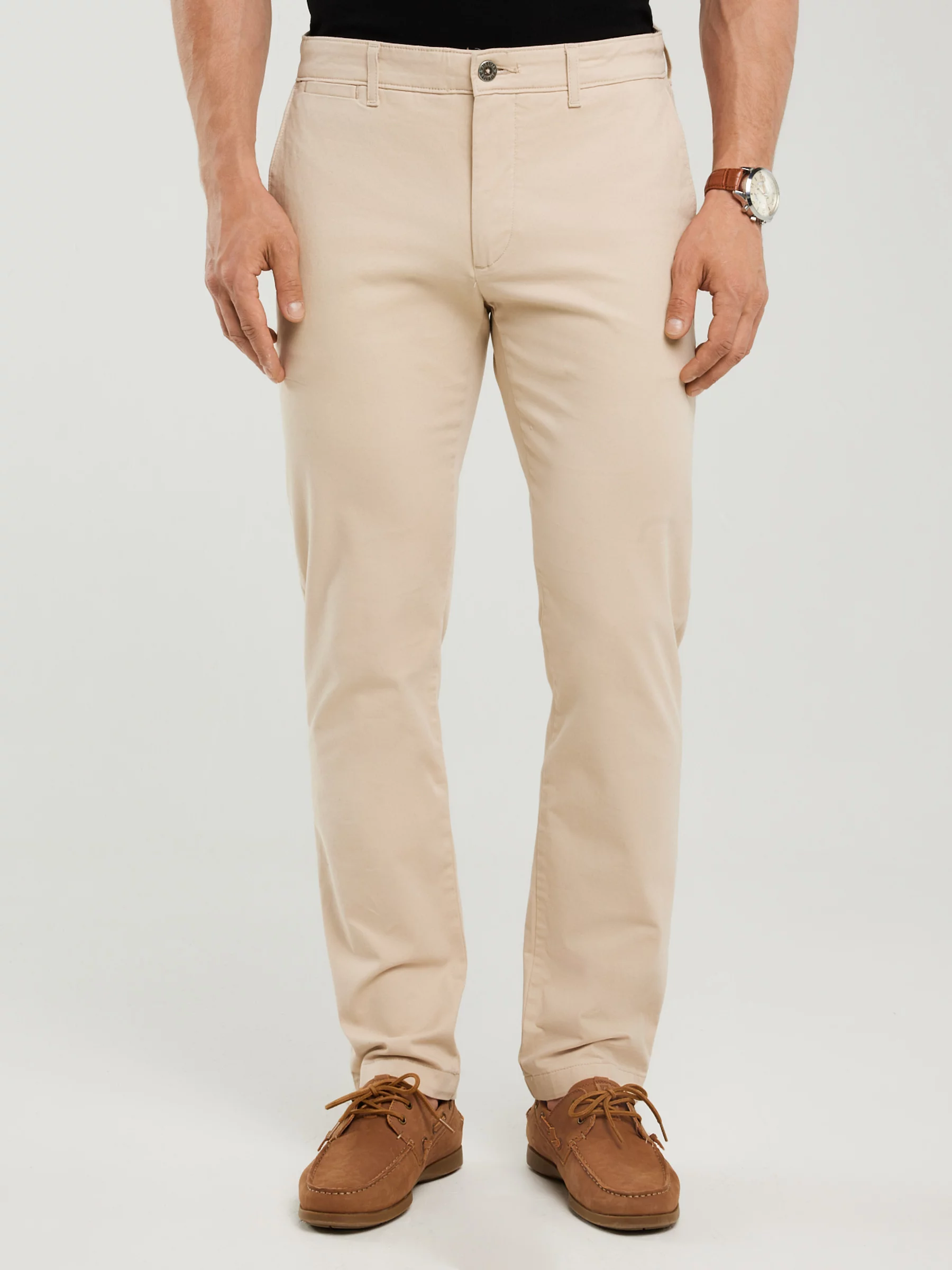 Spodnie męskie chinosy beżowe Erhat 805