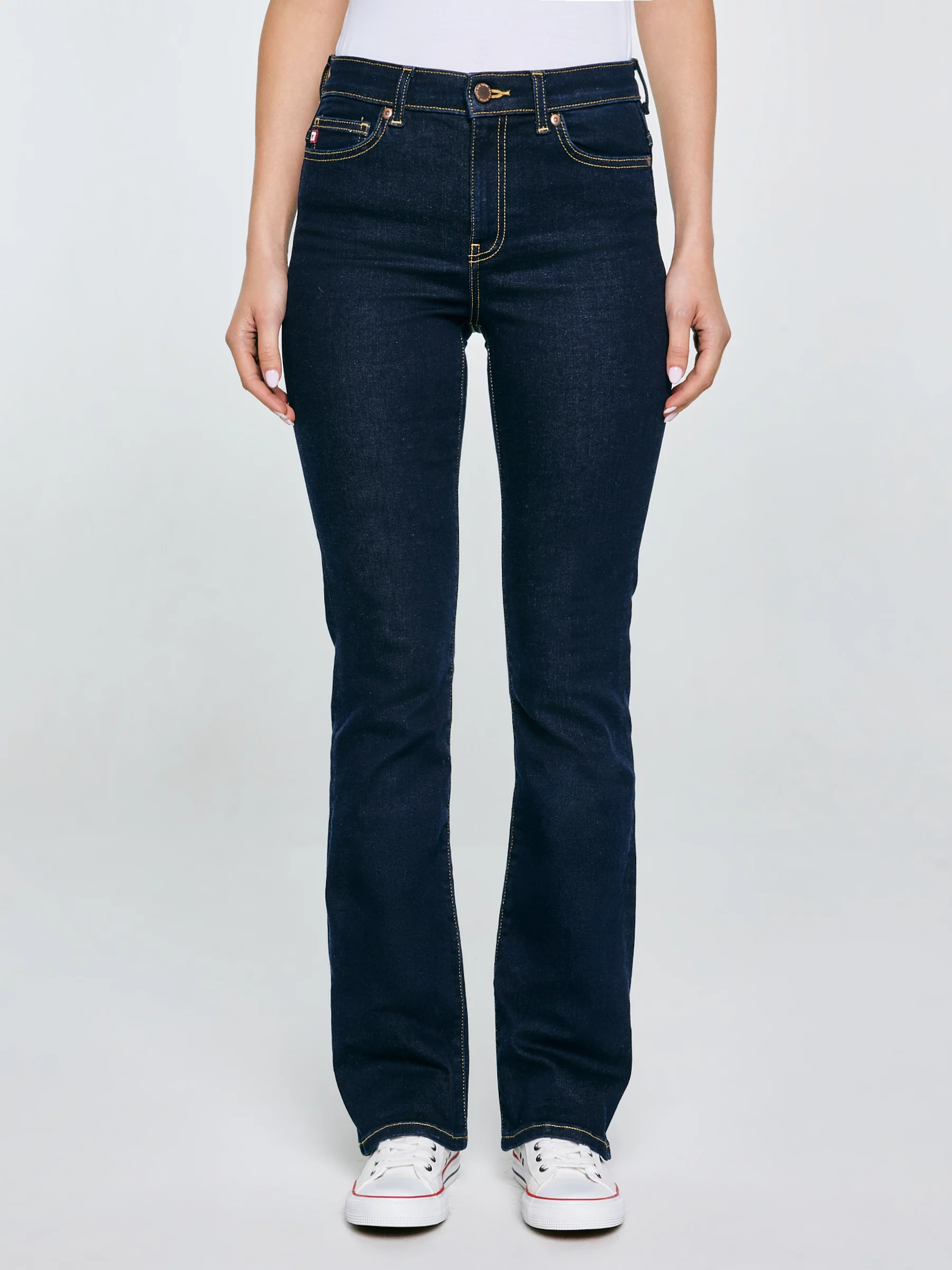 Jeansy damskie granatowe Adela Bootcut 505