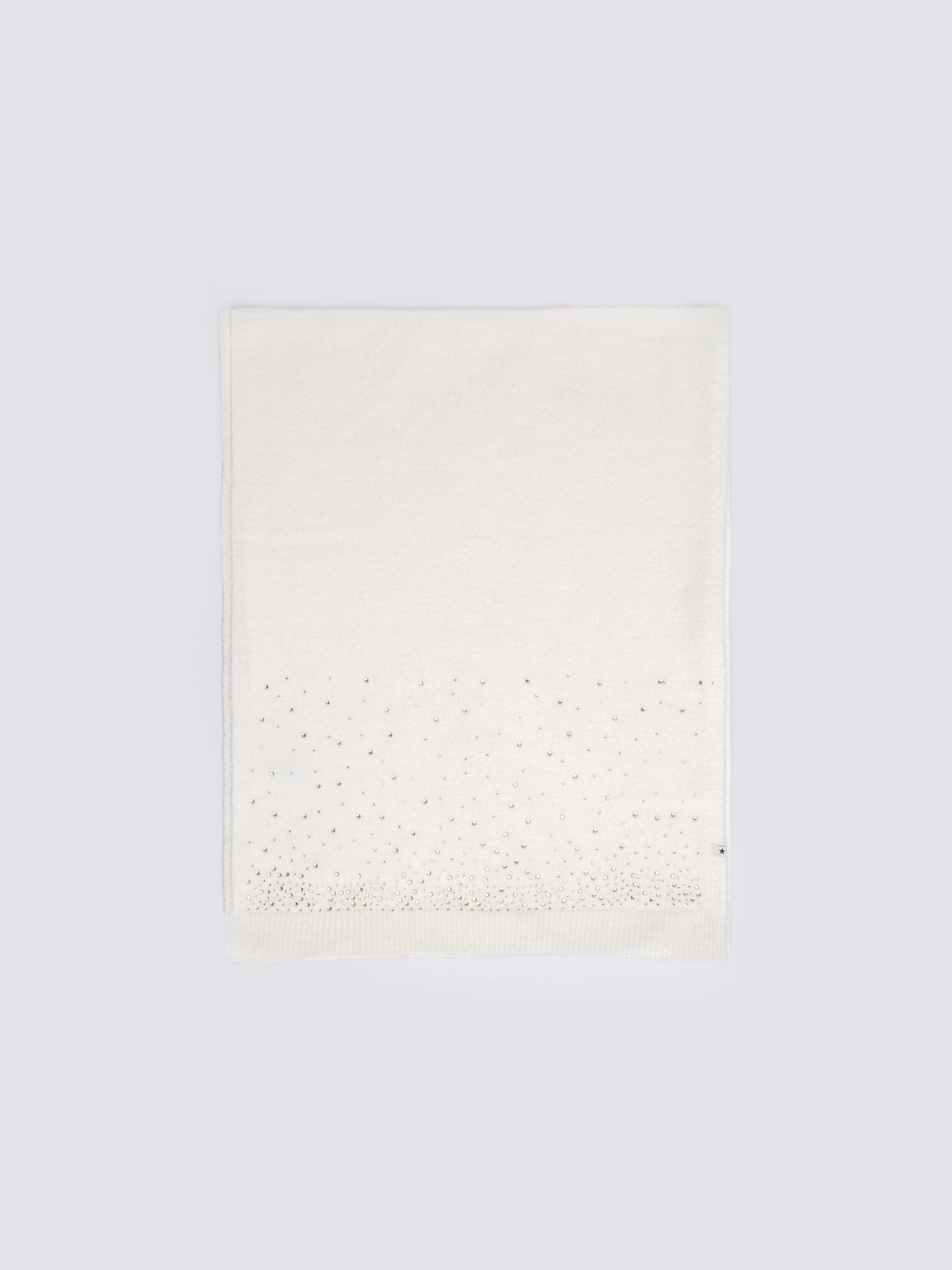 Szal damski bawełniany z kryształkami kremowy Cristaso 103