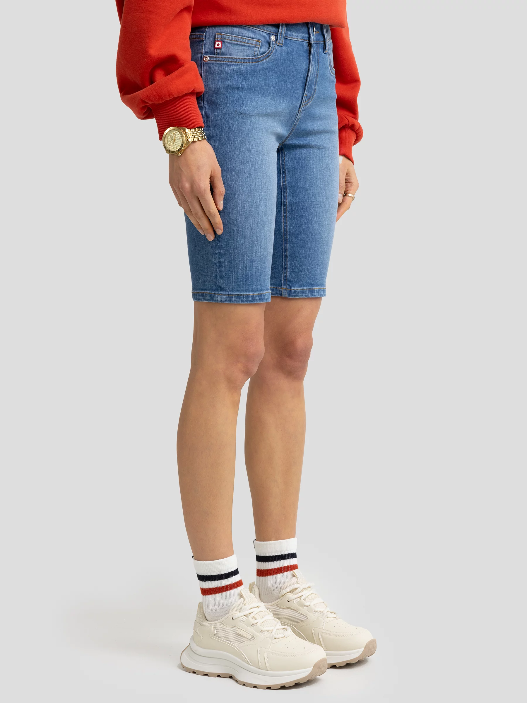 Szorty damskie jeansowe niebieskie Shira 281