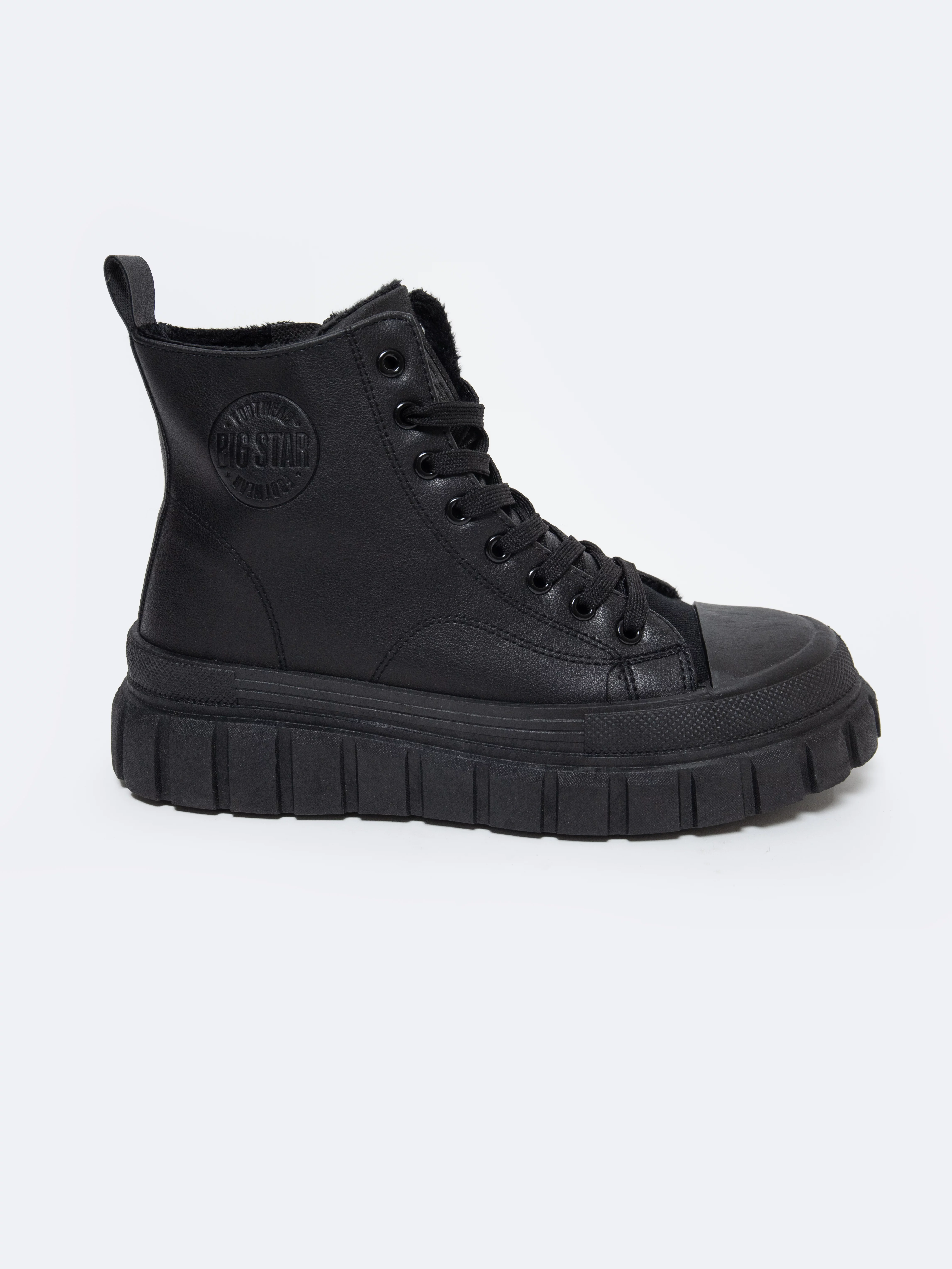 Trampki damskie wysokie czarne MM274625 906