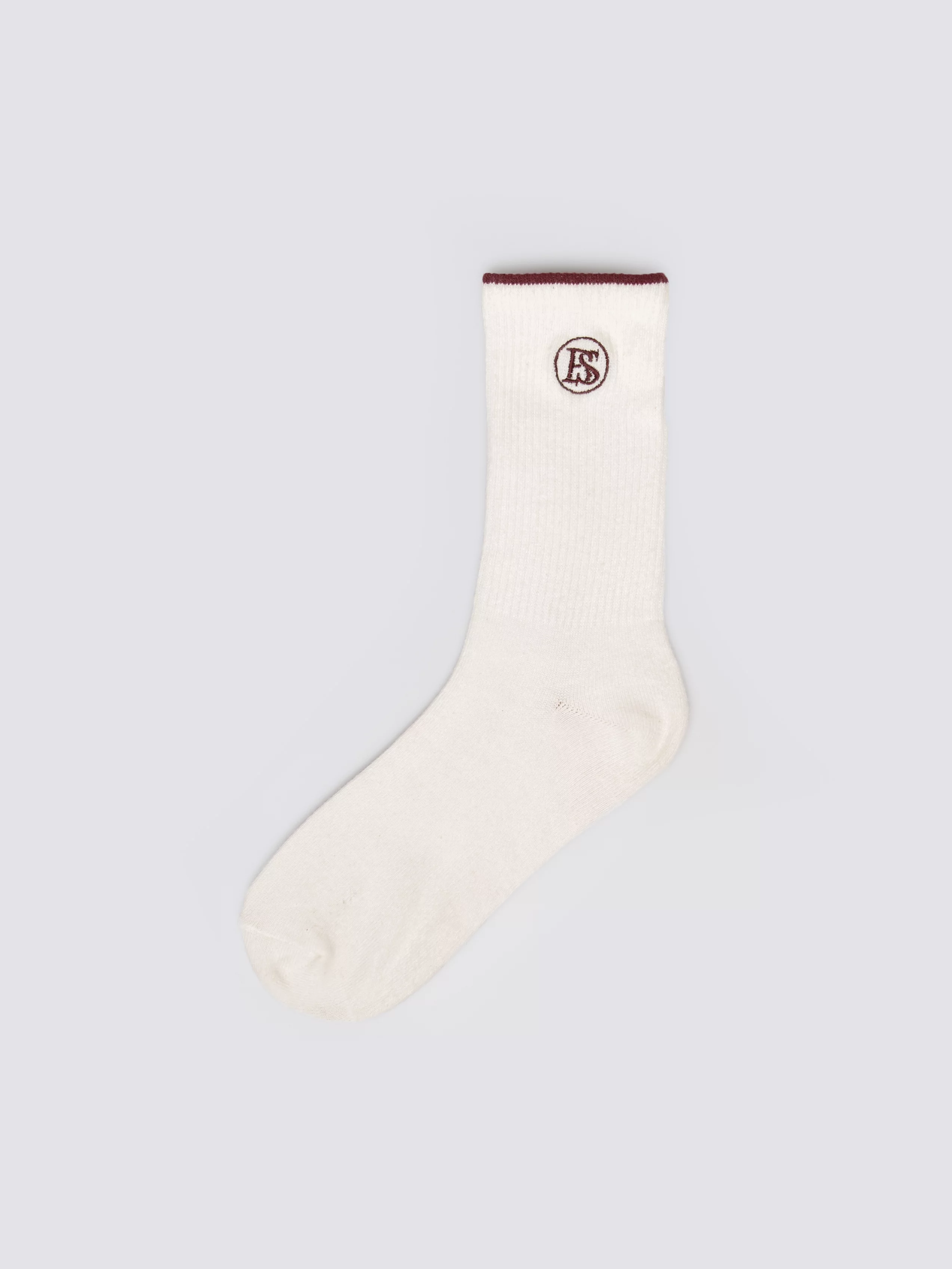 Skarpety męskie prążkowane białe Richis 100