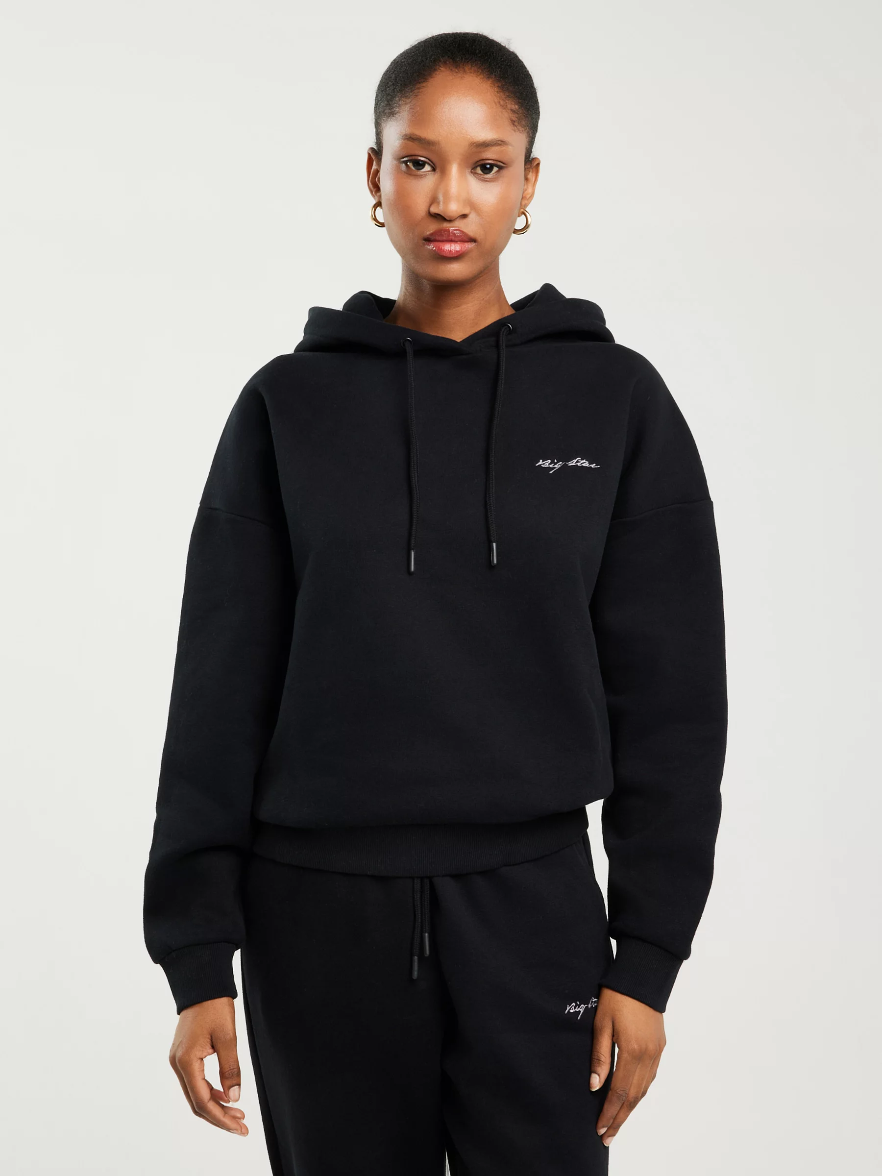 Bluza damska z kapturem czarna Megan 906/ Foxie 906