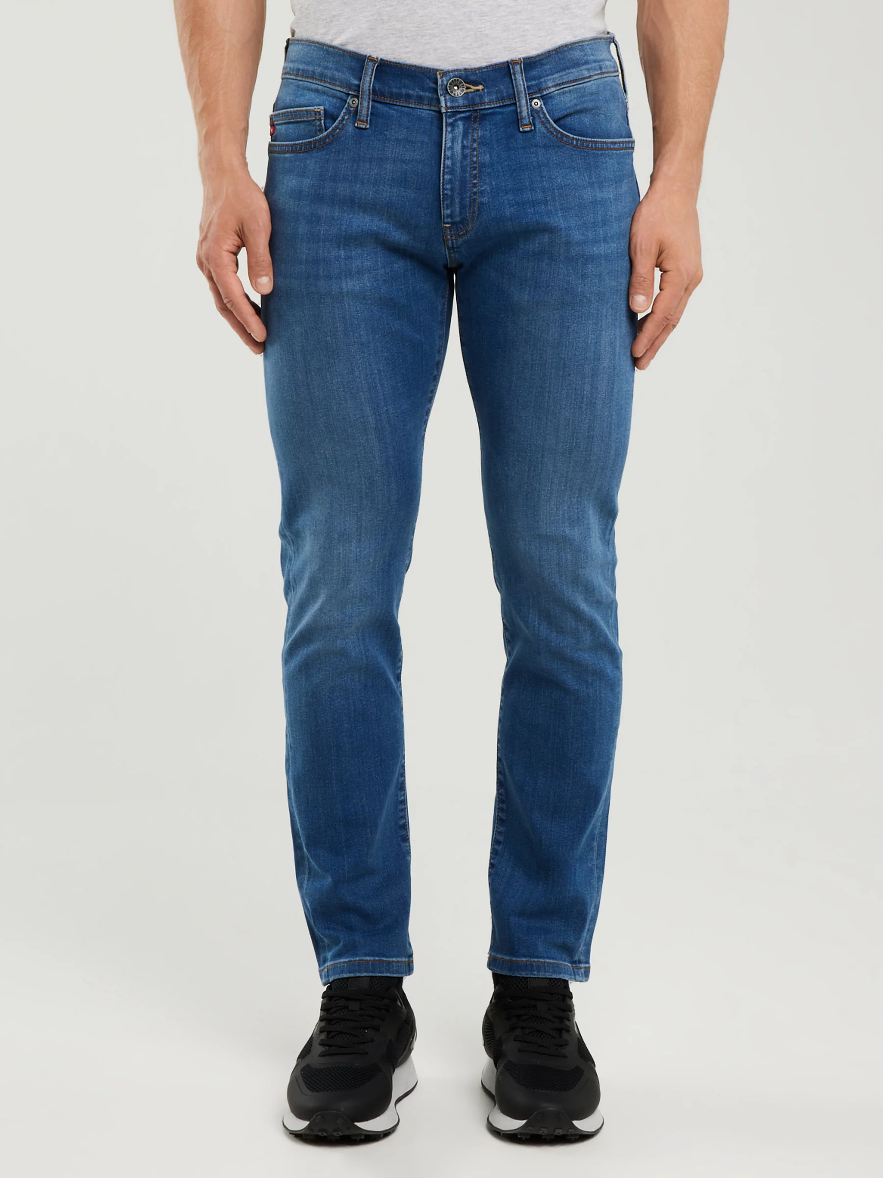 Jeansy męskie dopasowane niebieskie Tedd 356