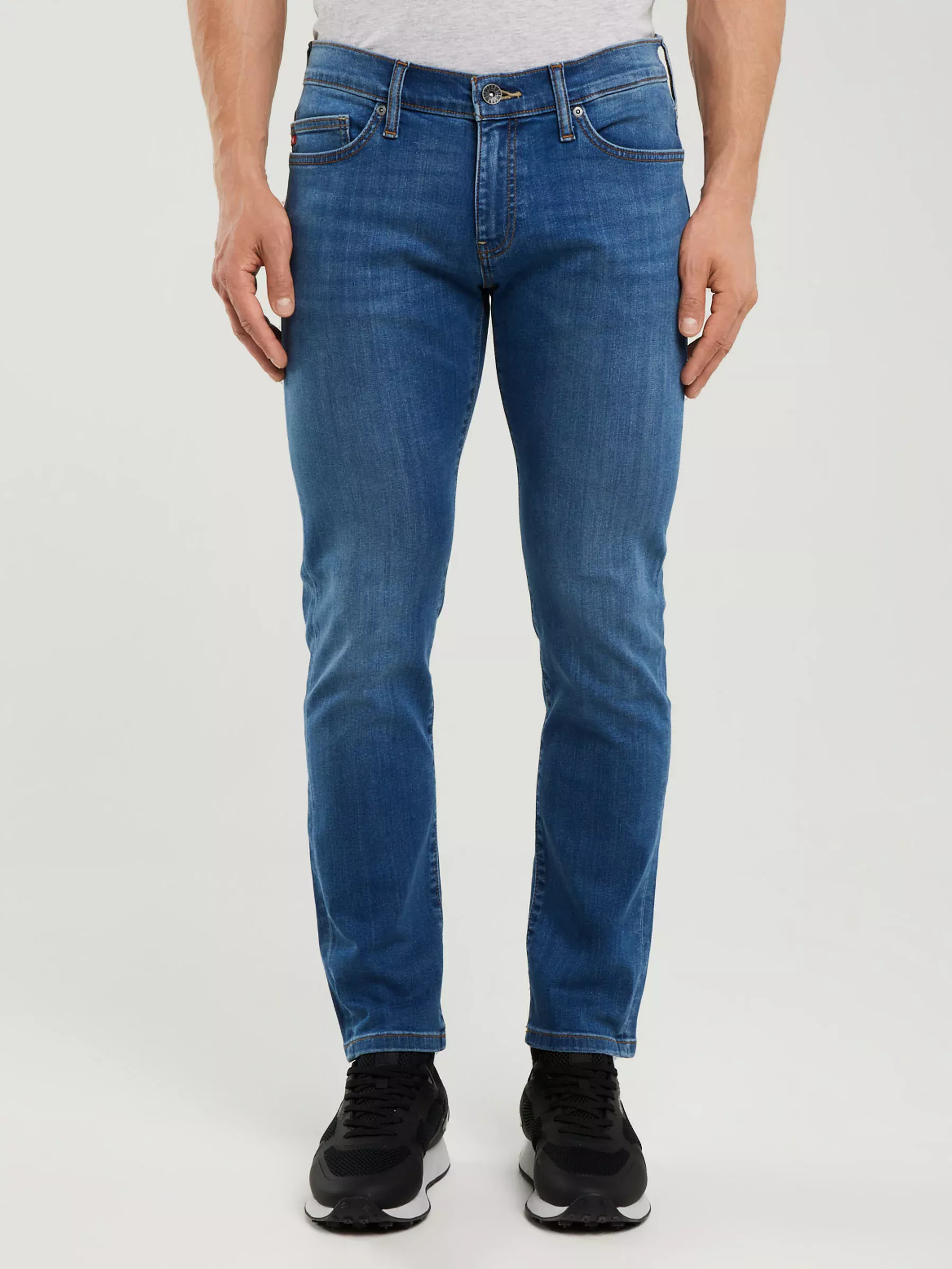 Jeansy męskie dopasowane niebieskie Tedd 356