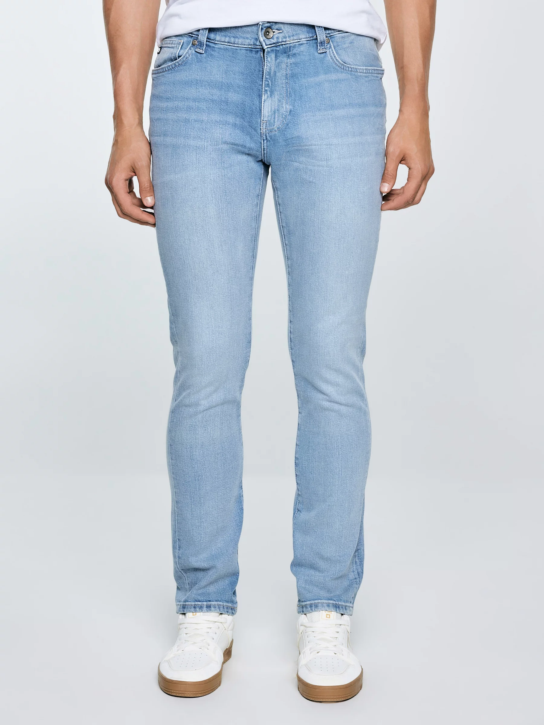 Jeansy męskie dopasowane niebieskie Martin 213