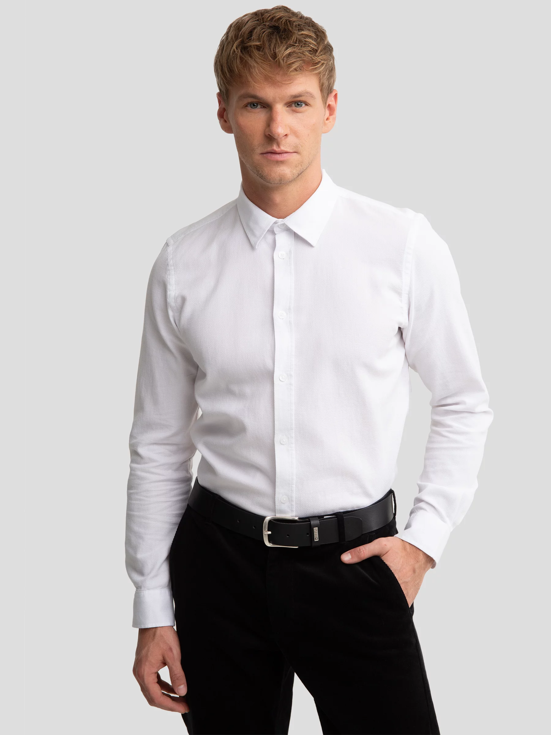 Koszula męska bawełniana biała Menes 101