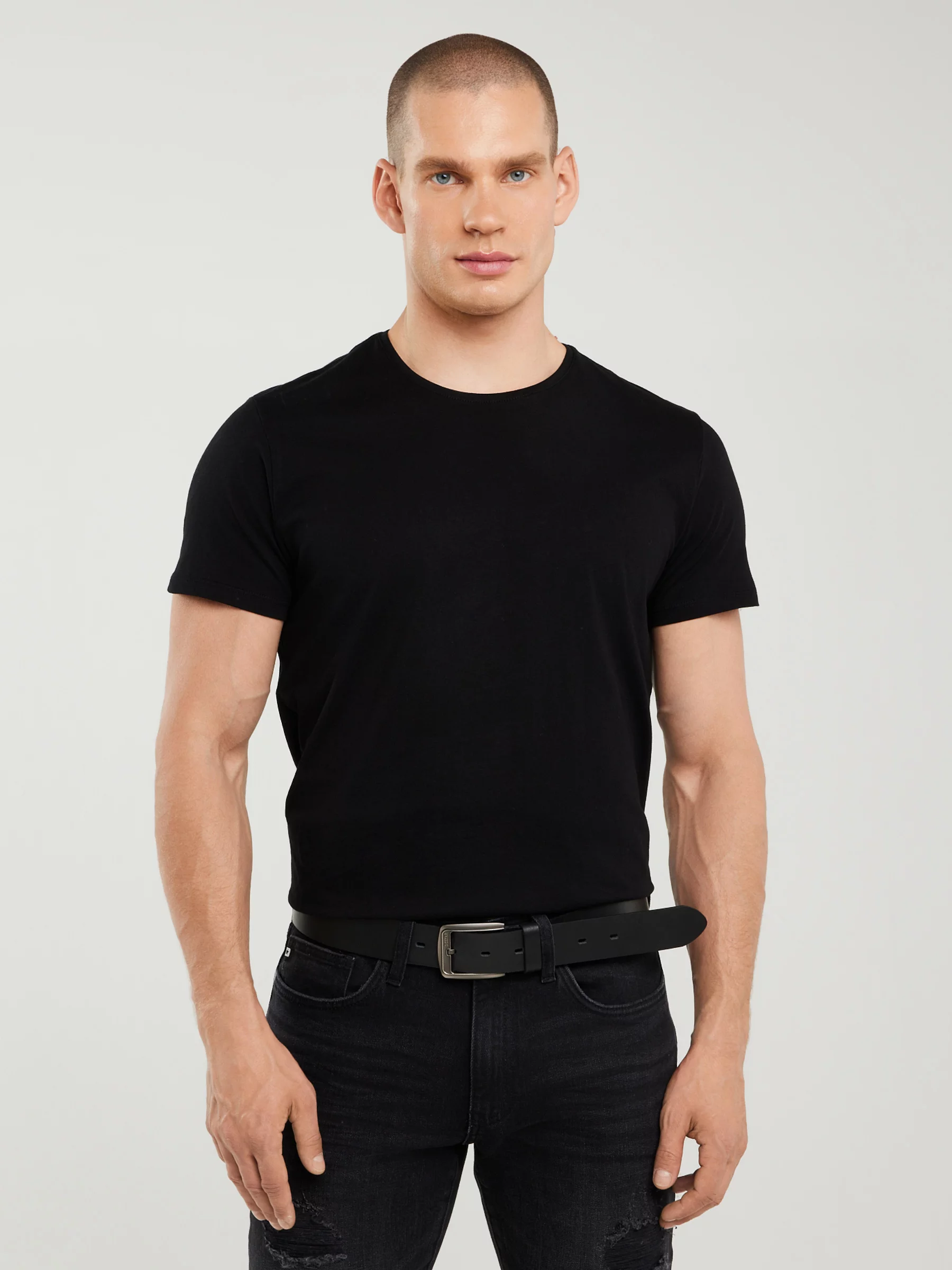 Koszulka męska bawełniana czarna Basic 906