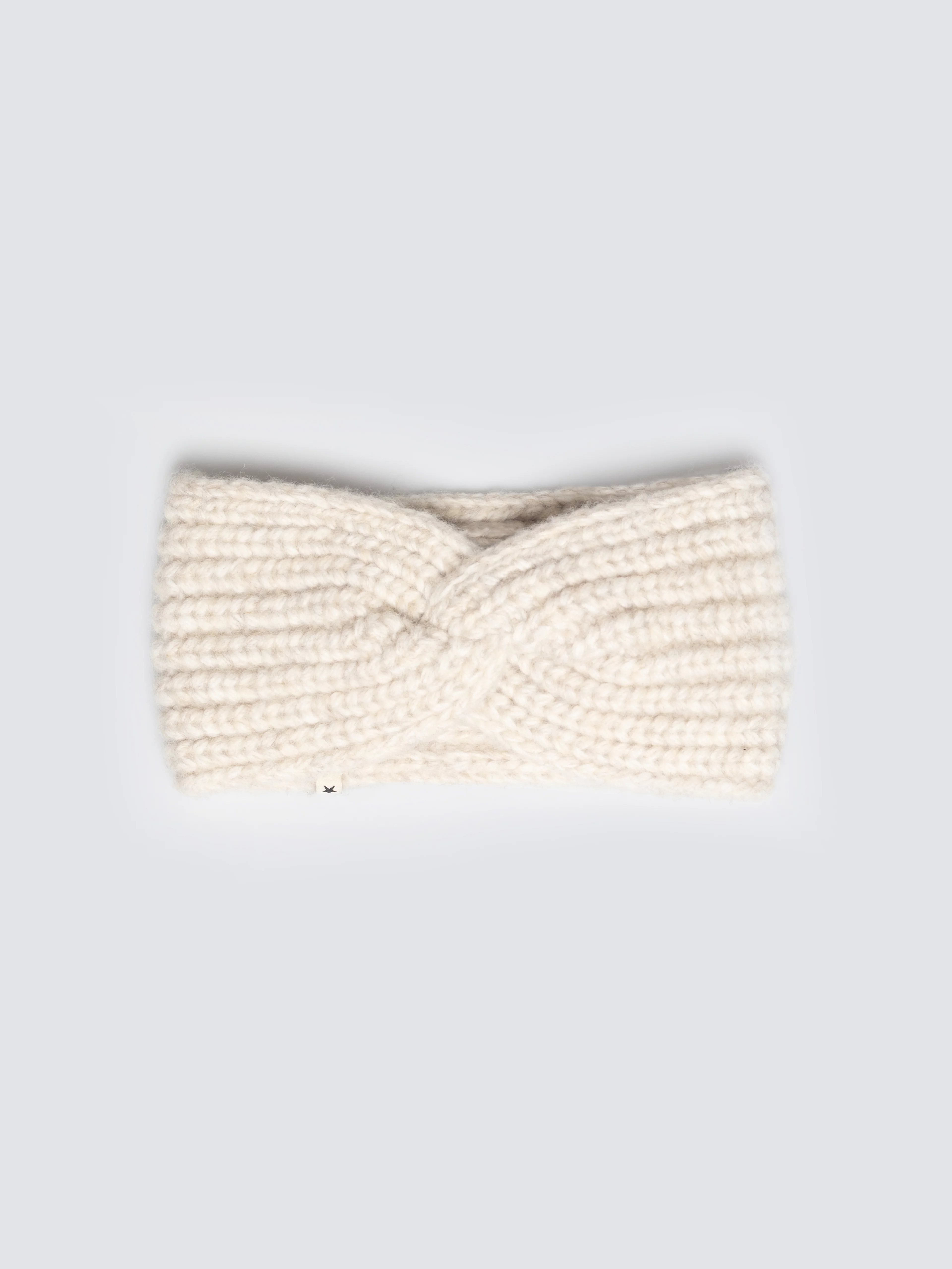 Opaska damska z ozdobnym splotem beżowa Nanita 801