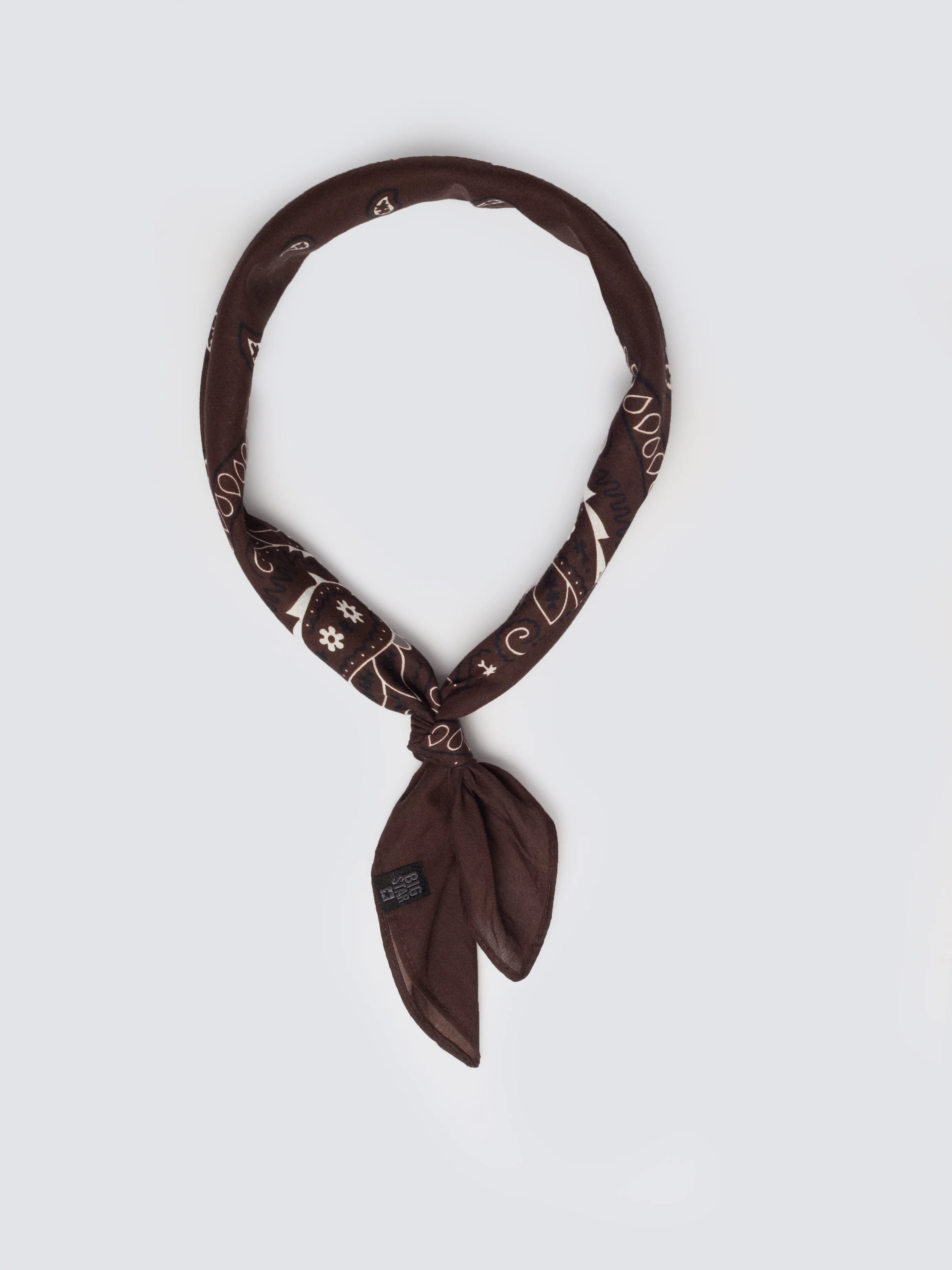 Apaszka typu bandana brązowa Bandi 804