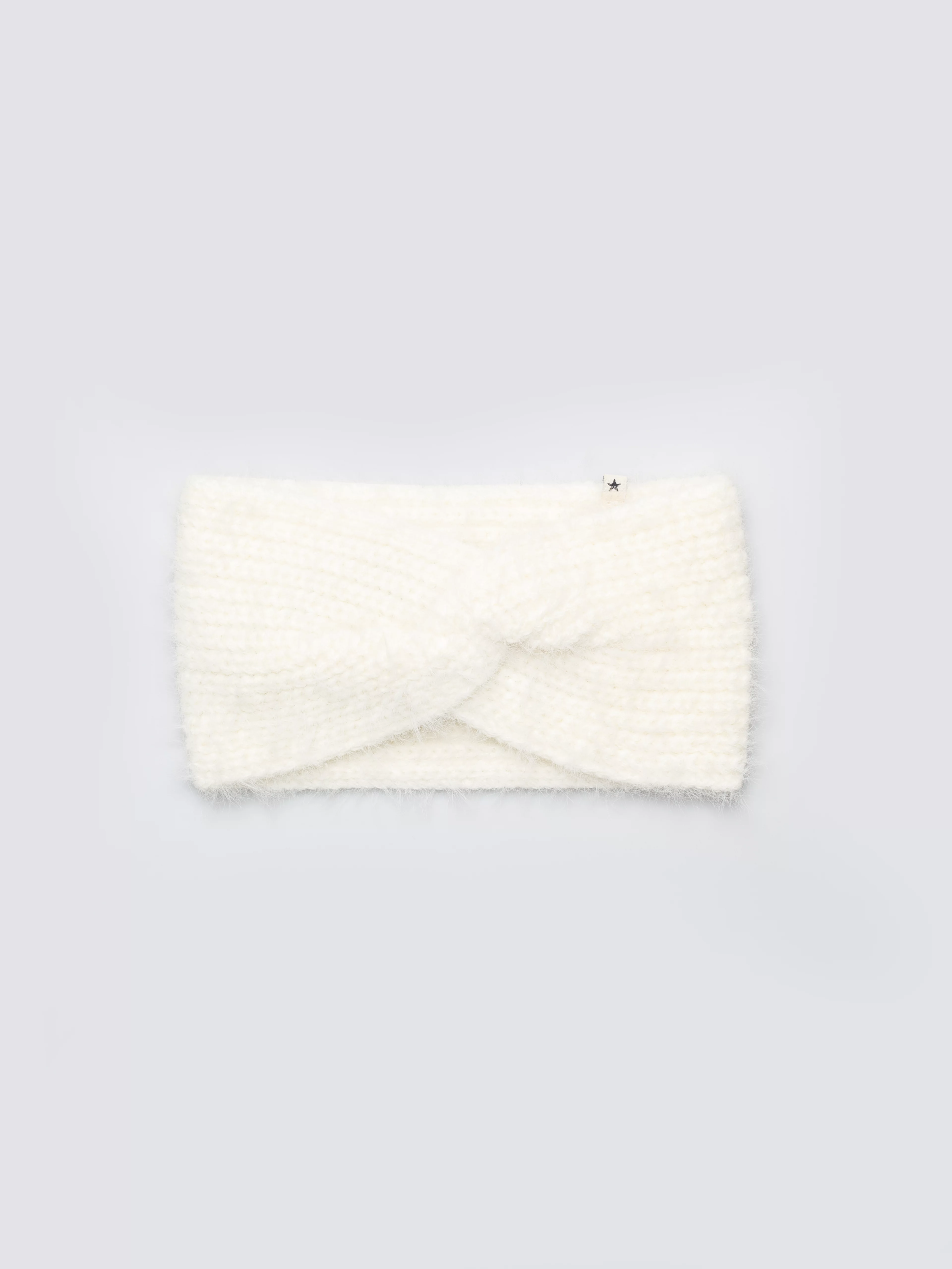 Opaska damska z ozdobnym splotem kremowa Holia 103