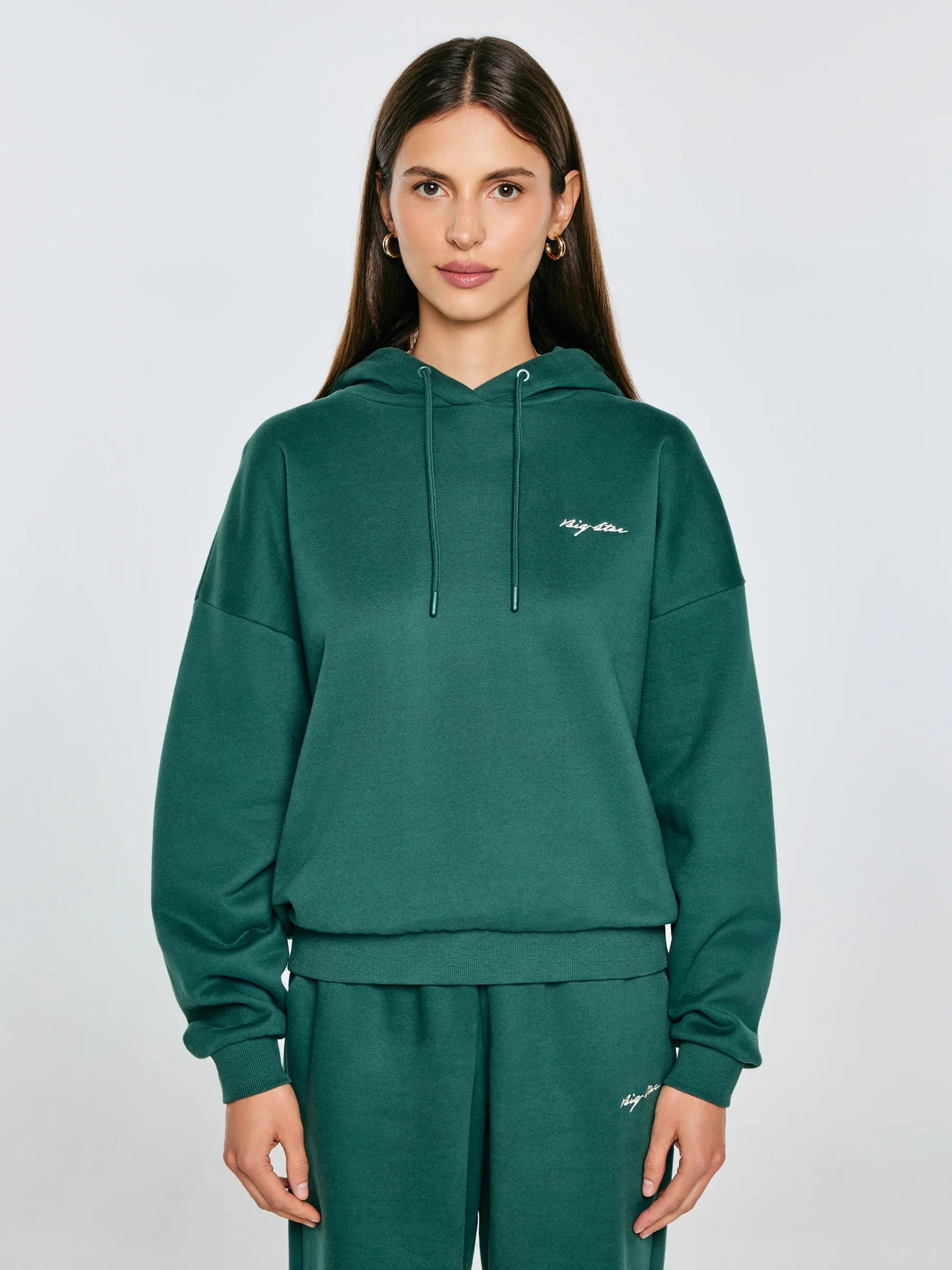 Bluza damska z kapturem zielona Megan 304