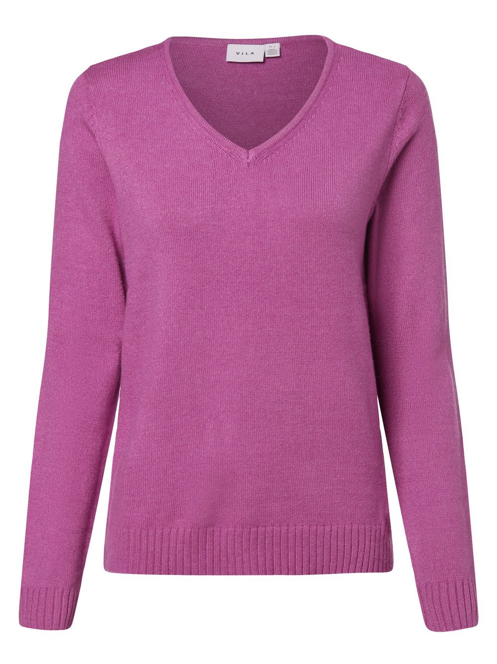 Vila Sweter damski - VIRil Kobiety lila|wyrazisty róż jednolity, XL