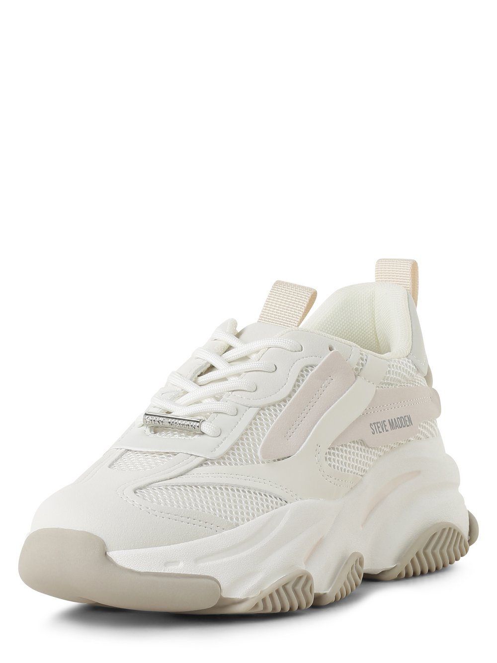 Steve Madden Damskie buty sportowe z zawartością skóry - Possession-E Kobiety skóra biały jednolity, 40