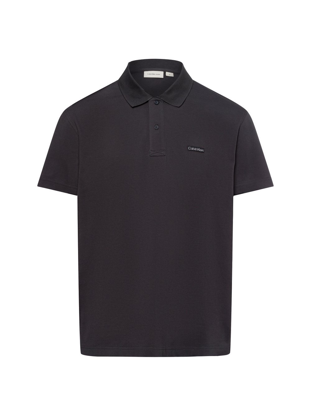 Calvin Klein Jeans Męska koszulka polo Mężczyźni Bawełna czarny jednolity, M