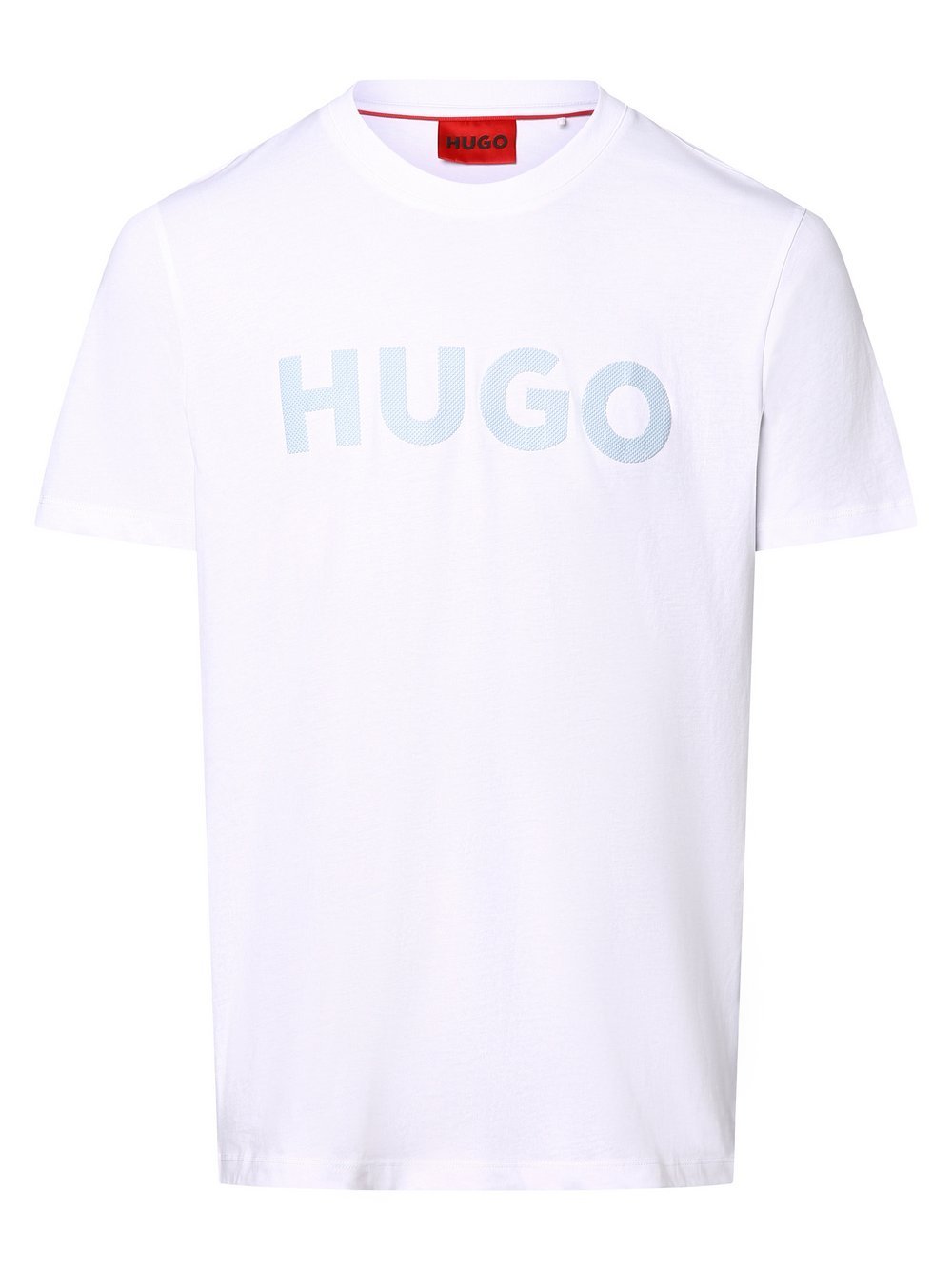 HUGO Koszulka męska - Dulivio_U242 Mężczyźni Bawełna biały nadruk, XL