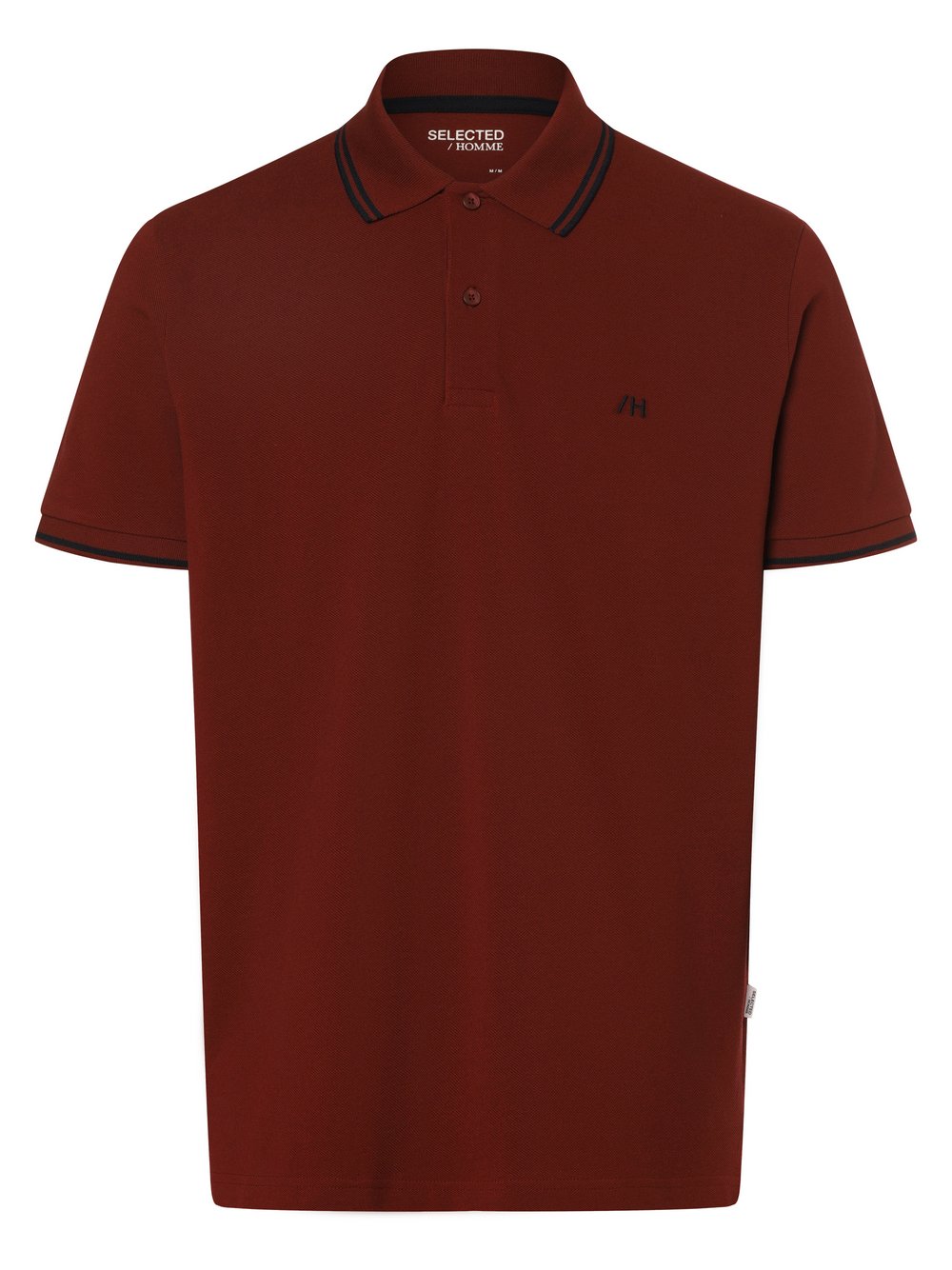 Selected Męska koszulka polo - SLHDante Sport Mężczyźni Bawełna czerwony jednolity, L