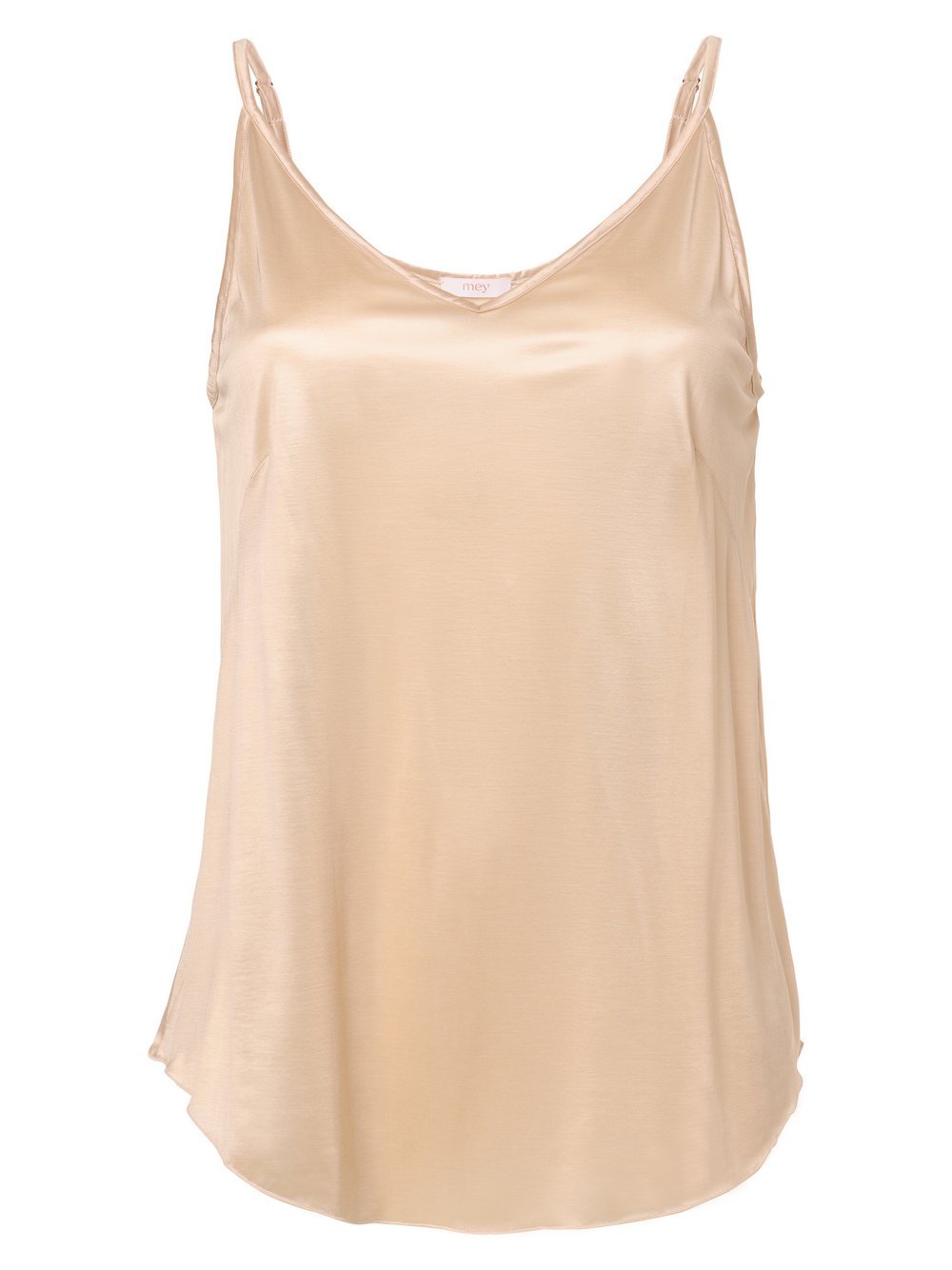 Mey Top damski Kobiety wiskoza beżowy jednolity, S