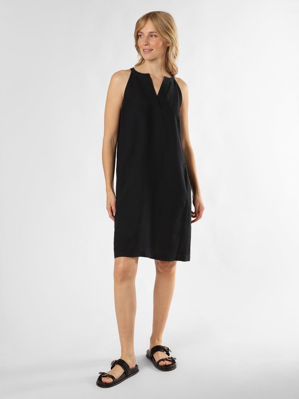 Marc O'Polo Lniana sukienka damska Kobiety len niebieski jednolity, 40