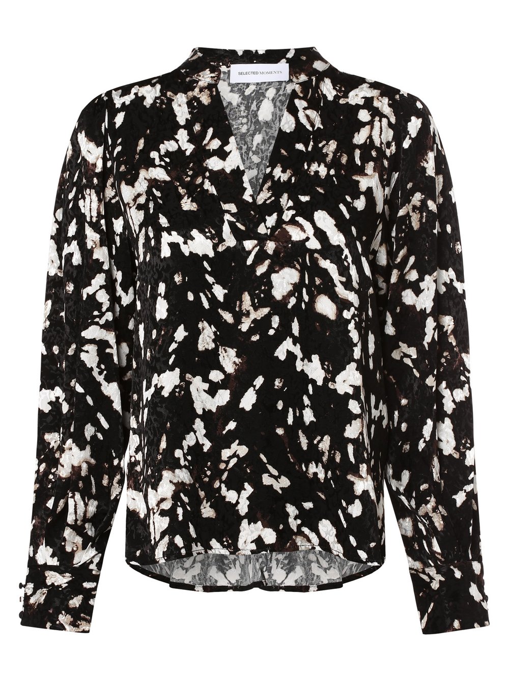 Selected Femme Bluzka damska Kobiety wiskoza czarny|biały wzorzysty, 42