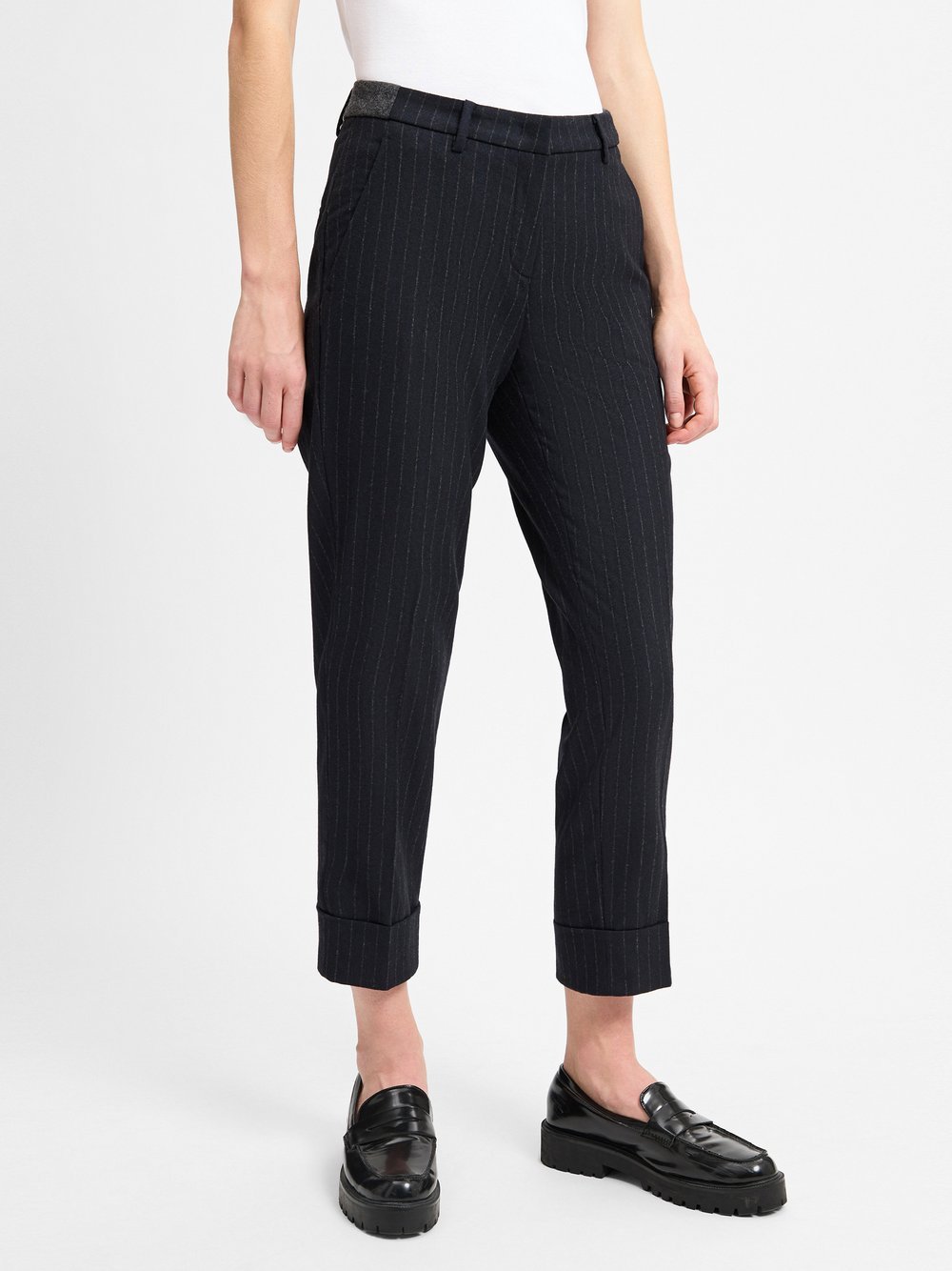 Cambio Spodnie - Krystal Kobiety Wełna niebieski w paski, 44