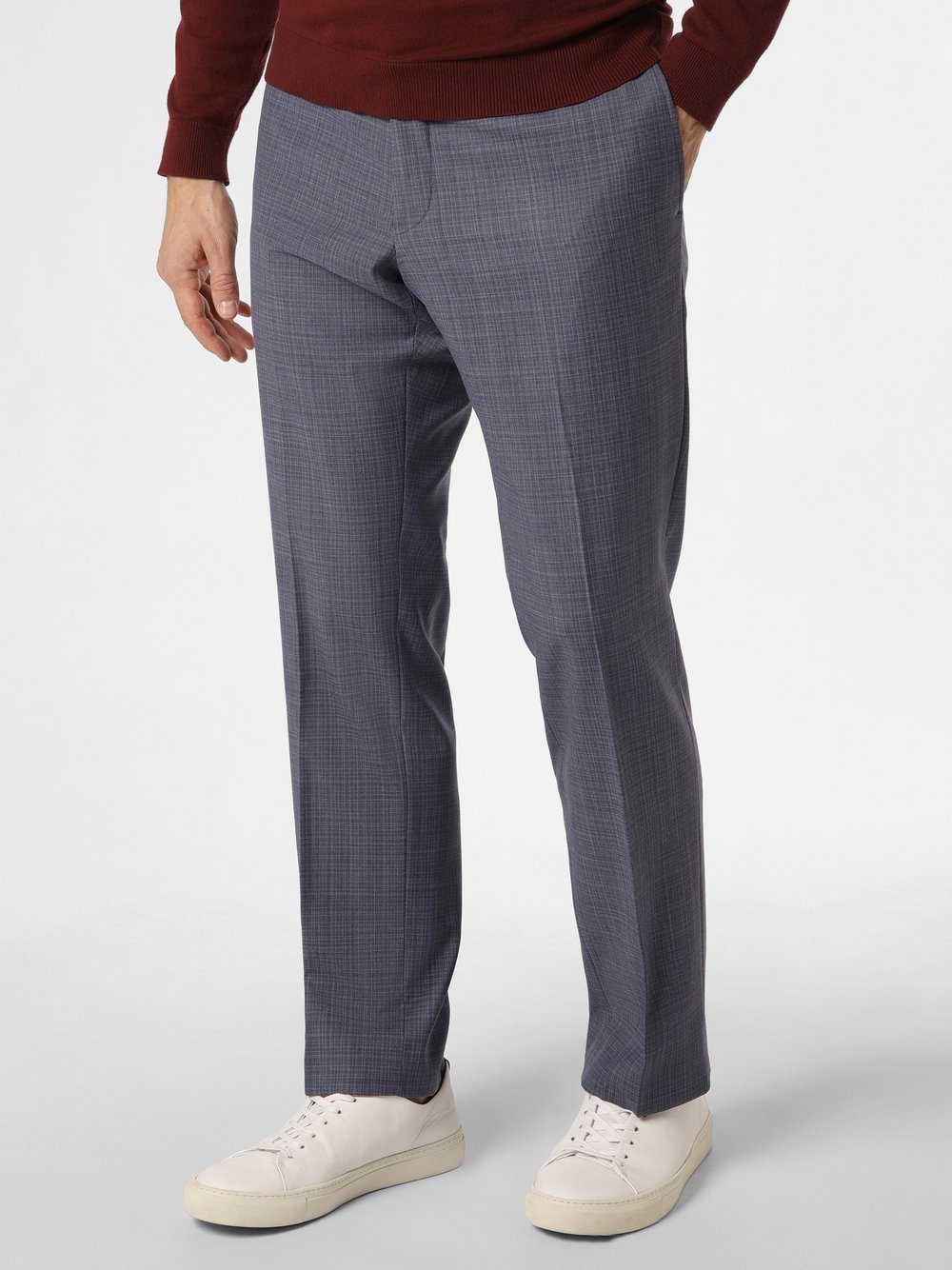 Daniel Hechter Spodnie Mężczyźni Regular Fit niebieski w kratkę, 29