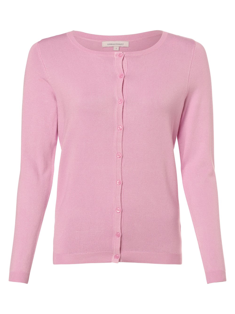 Apriori Kardigan damski Kobiety drobna dzianina różowy jednolity, XXXL