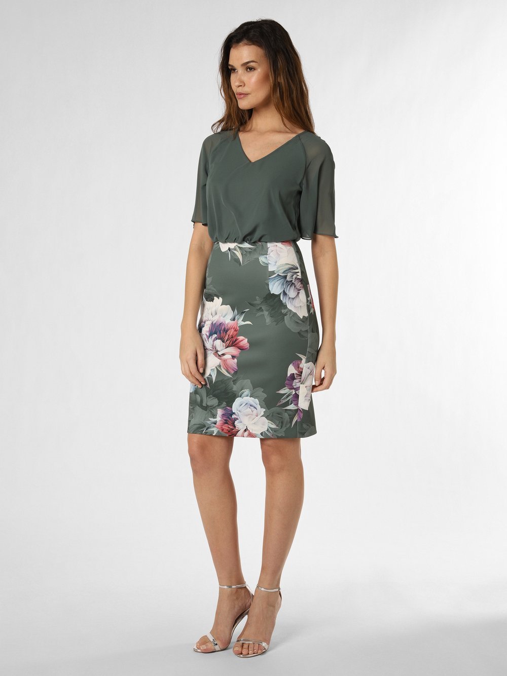 Swing Sukienka damska Kobiety zielony wzorzysty, 38