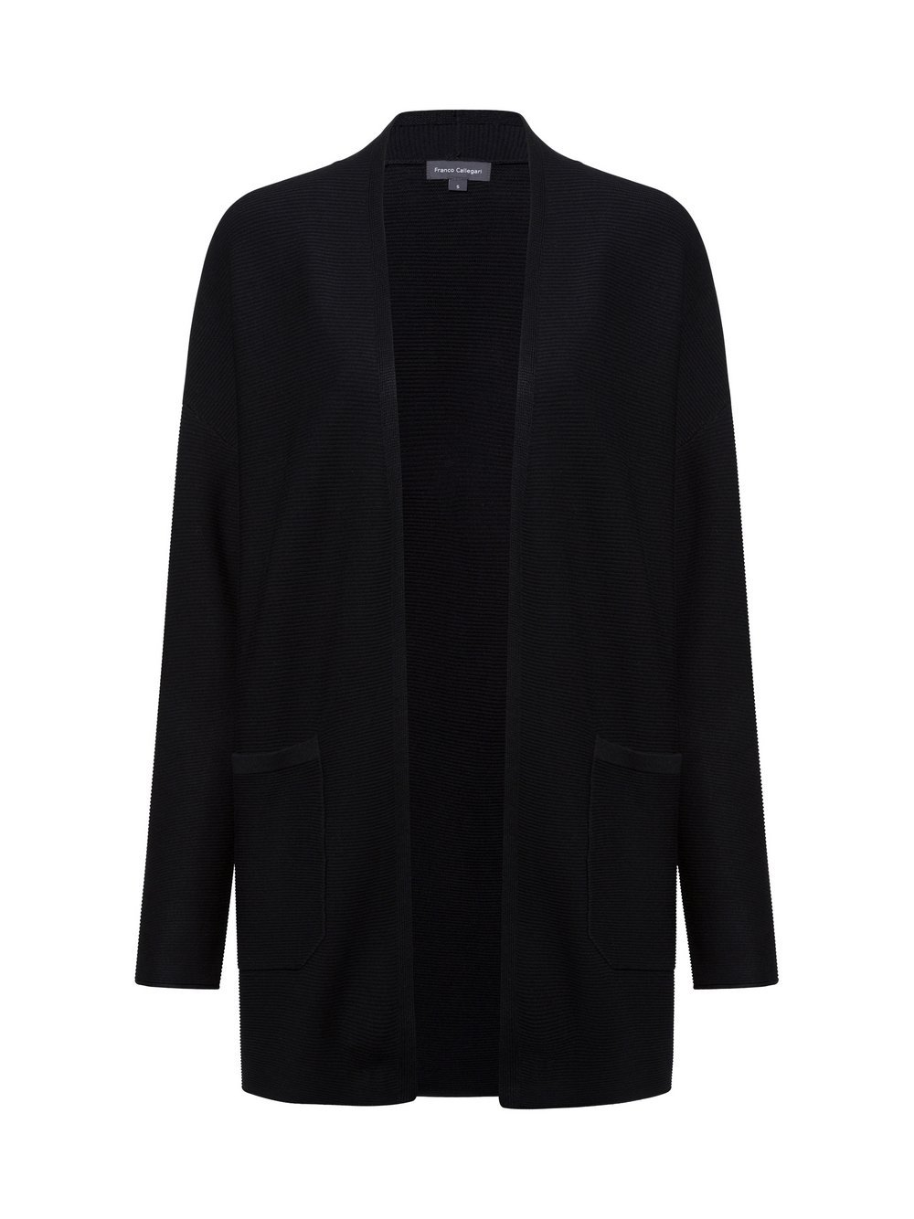 Franco Callegari Damski rękaw z dzianiny Kobiety czarny wypukły wzór tkaniny, S