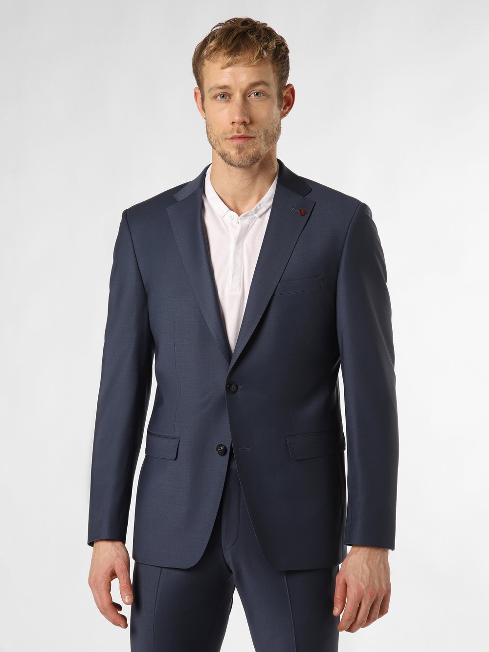 Roy Robson Męska kurtka modułowa Mężczyźni Slim Fit wełna ze strzyży niebieski jednolity, 58