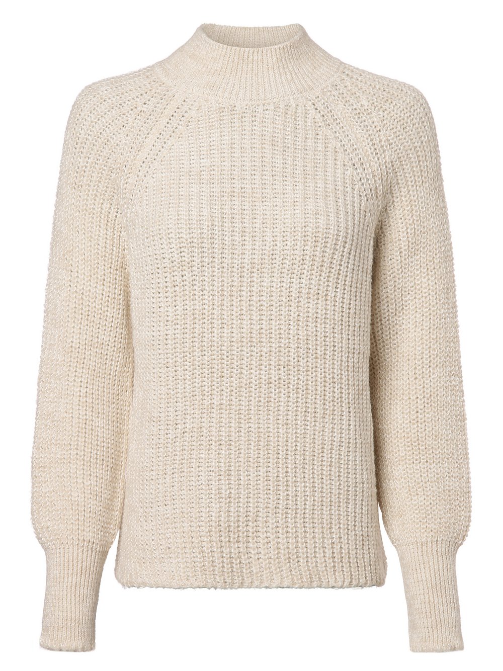 More & More Sweter damski Kobiety dzianina grubo tkana beżowy marmurkowy, 38