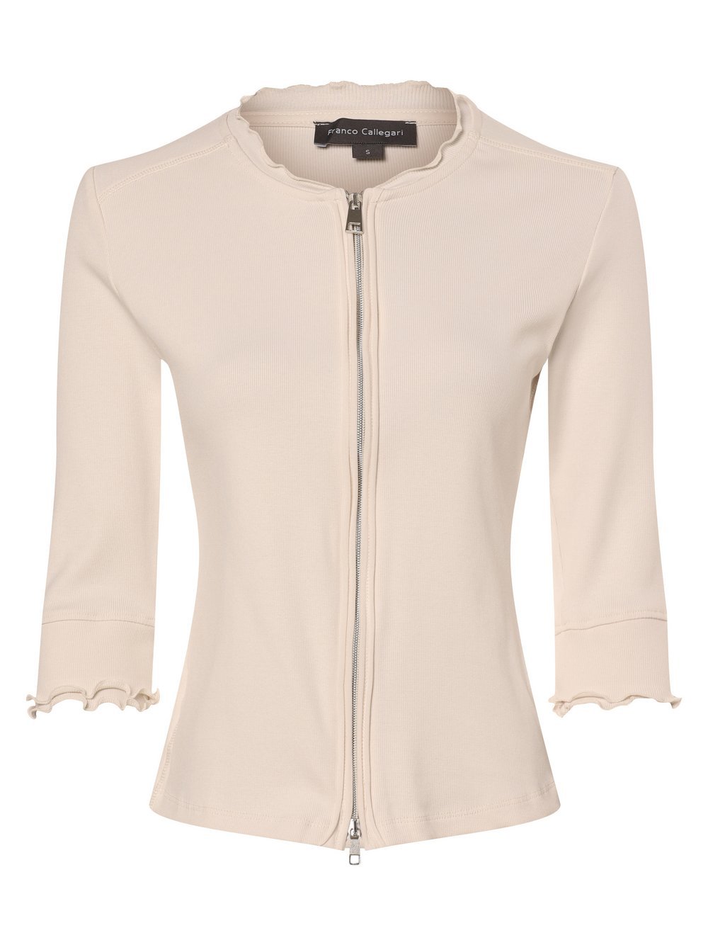 Franco Callegari Damska kurtka koszulowa Kobiety Bawełna beżowy jednolity, S