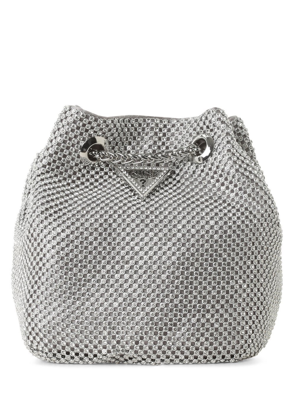 GUESS Torebka damska Kobiety srebrny jednolity, ONE SIZE