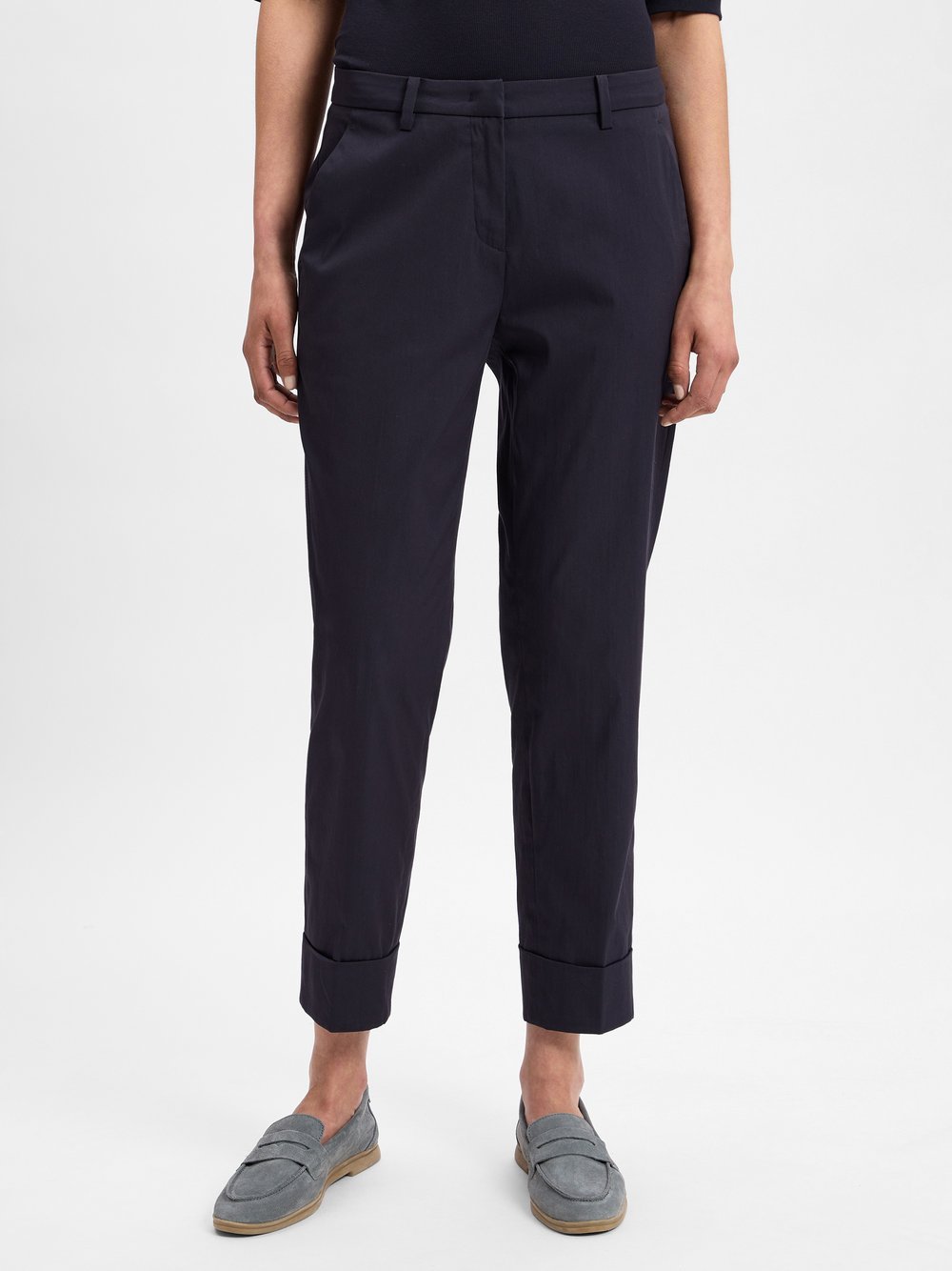 Cambio Damskie spodnie materiałowe - Krystal Kobiety niebieski jednolity, 46