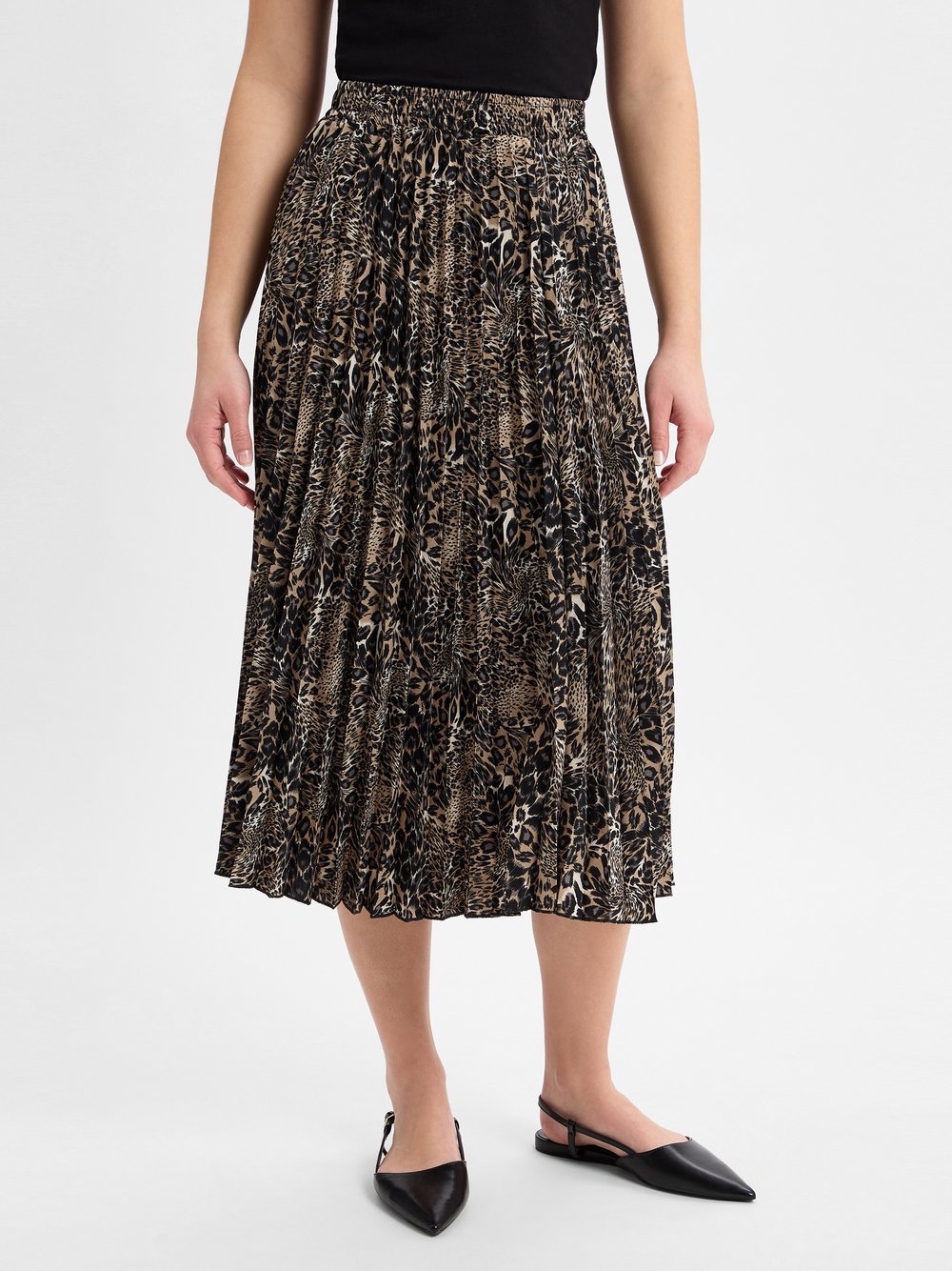 Franco Callegari Damska spódnica plisowana Kobiety beżowy|czarny wzorzysty, 36