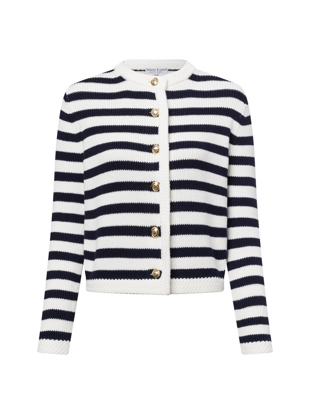 Marie Lund Kardigan damski Kobiety Bawełna niebieski w paski, XS