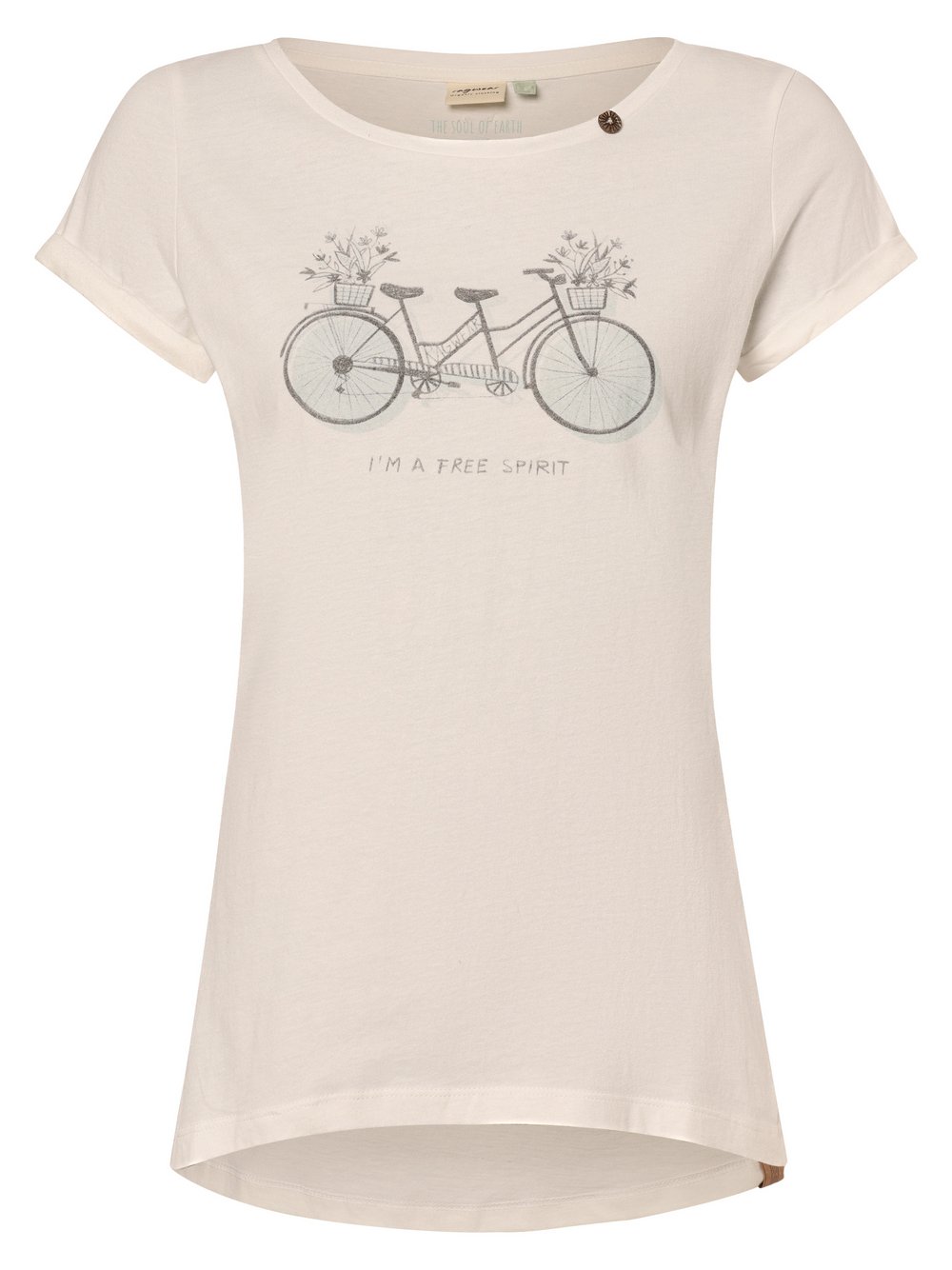 Ragwear Koszulka damska Kobiety Bawełna biały nadruk, S