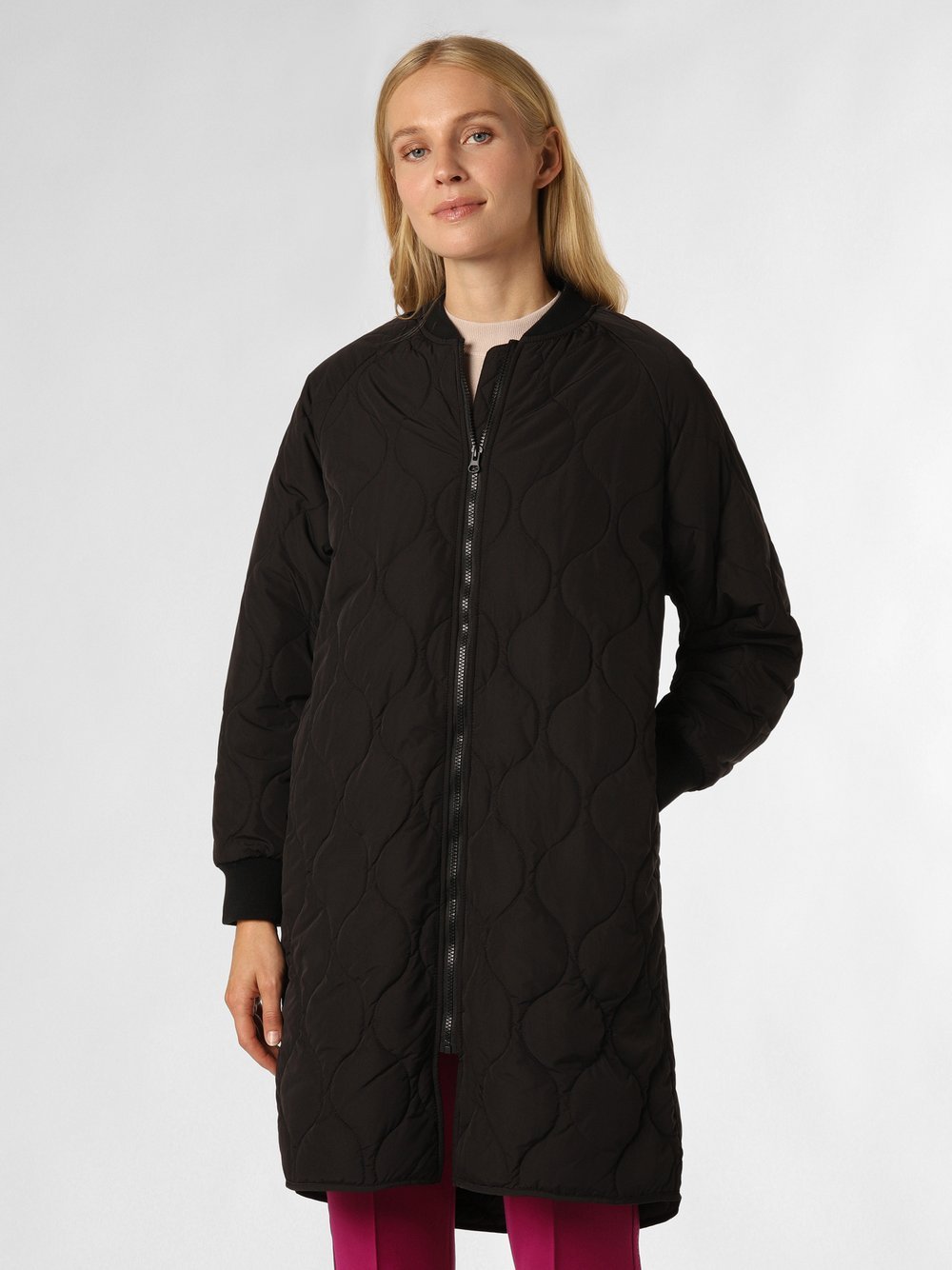 Marie Lund Płaszcz damski Kobiety czarny jednolity, 40