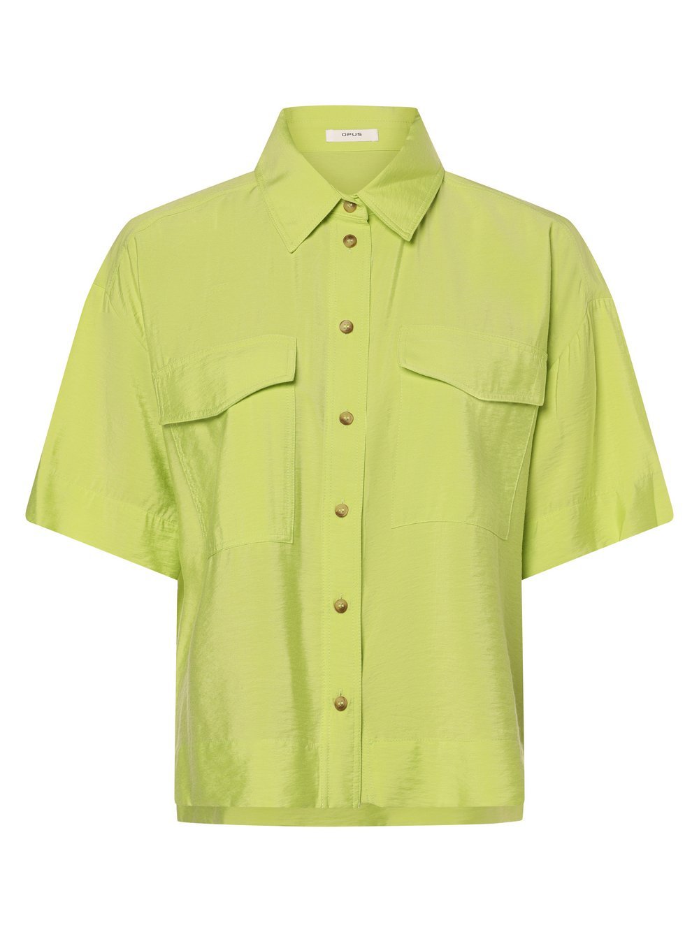 Opus Bluzka damska - Frena Kobiety żółty|zielony jednolity, 40