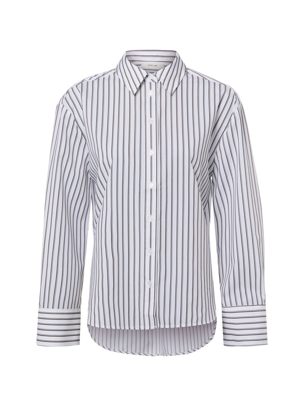 Opus Damska bluzka koszulowa - Fapo Kobiety biały|brązowy w paski, 38