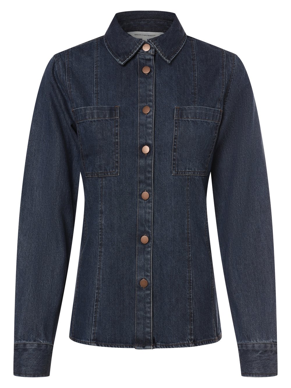 Msch Copenhagen Damska bluzka dżinsowa Kobiety Jeansy niebieski jednolity, XS