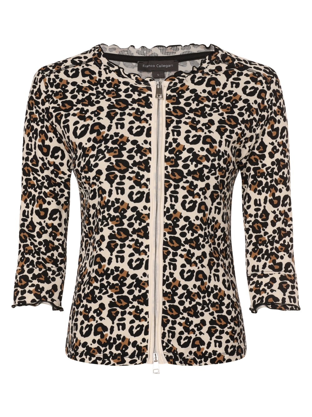 Franco Callegari Damska kurtka koszulowa Kobiety Bawełna beżowy|brązowy wzorzysty, L