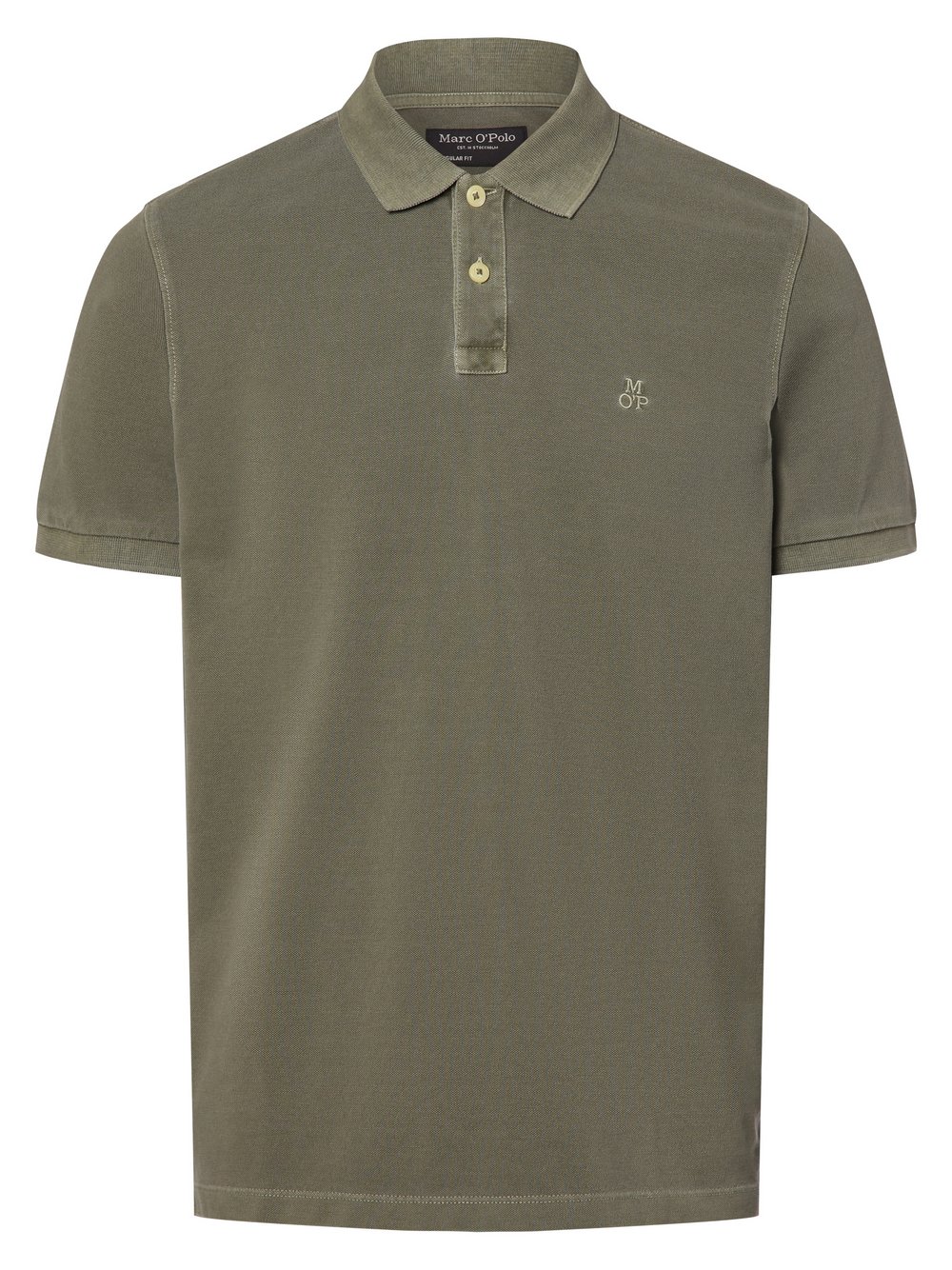 Marc O'Polo Męska koszulka polo Mężczyźni Bawełna zielony jednolity, XXXL