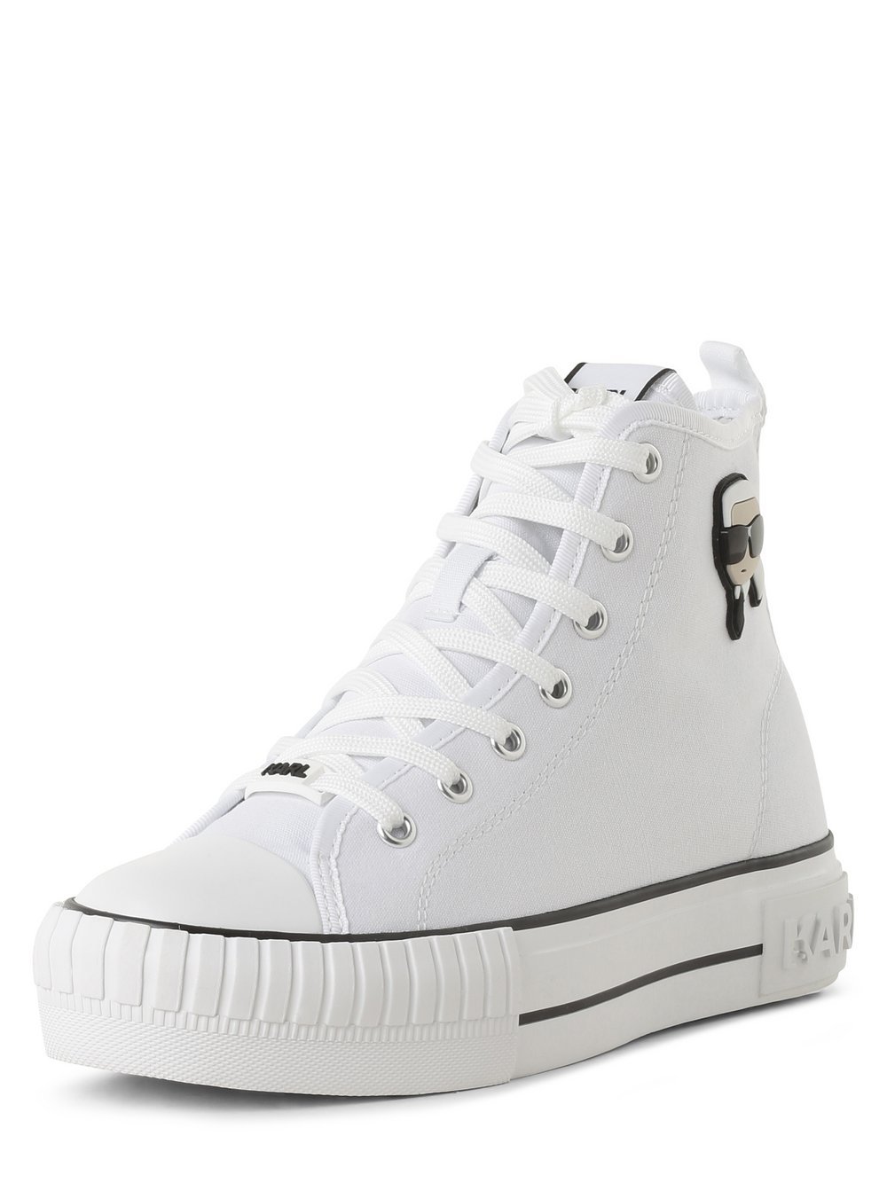 KARL LAGERFELD Damskie trampki Kobiety Tekstylia biały jednolity, 39