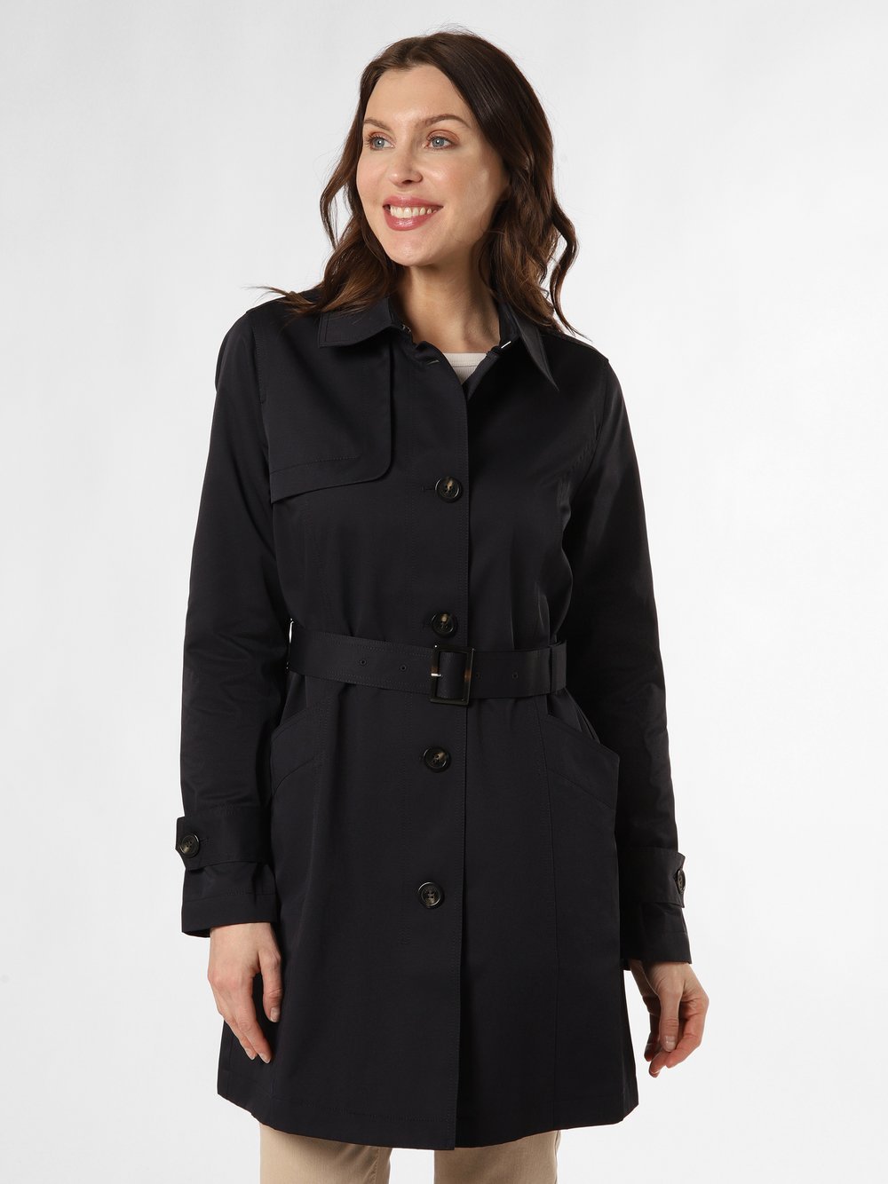 comma Płaszcz damski Kobiety niebieski jednolity, 44