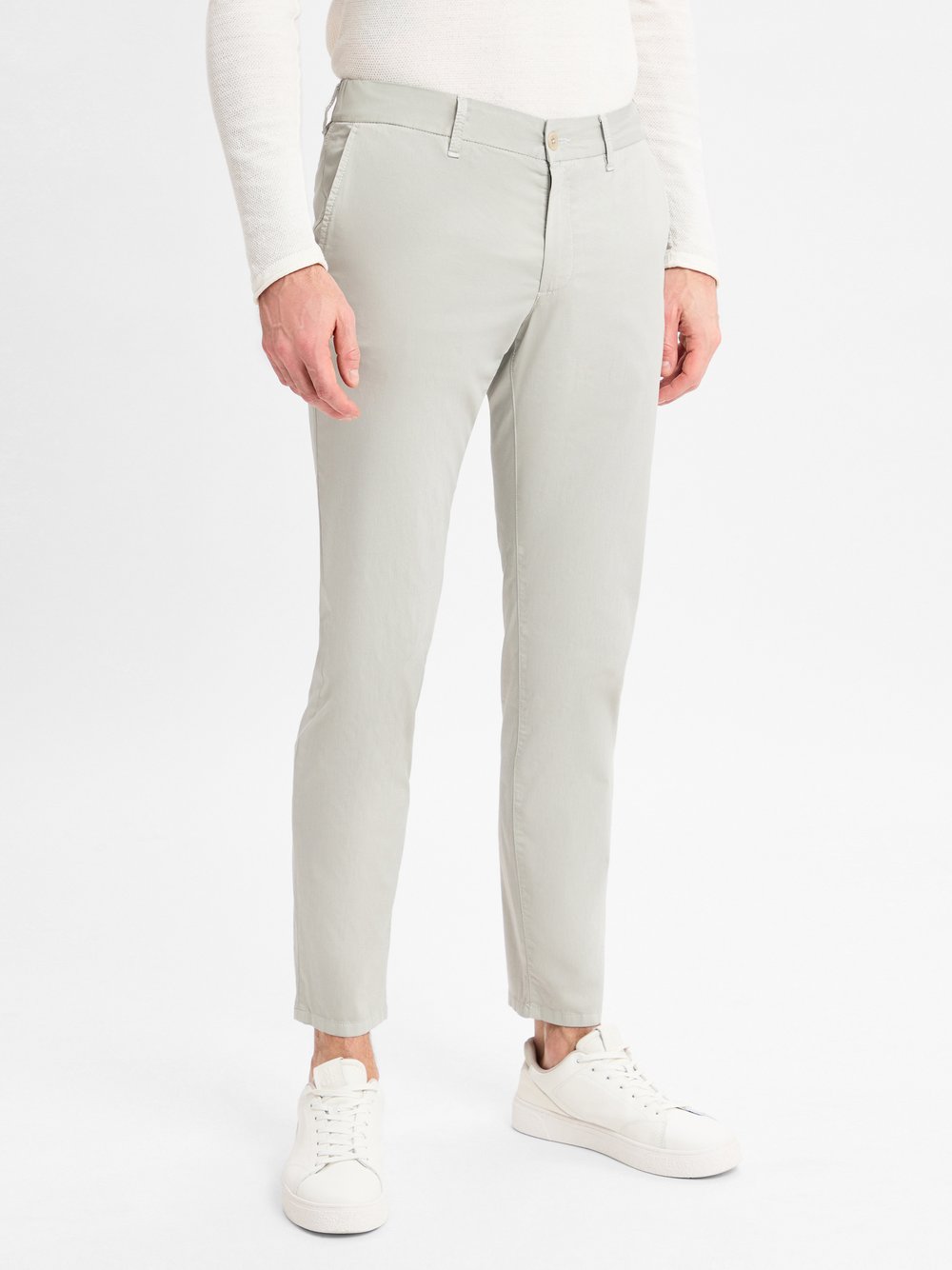 Alberto ALBERTO - Męskie spodnie materiałowe - LOU-JGU Mężczyźni szary jednolity, 30-32