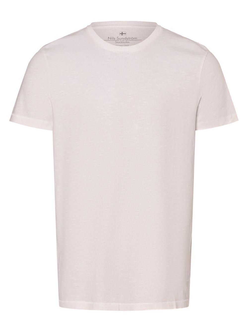 Nils Sundström Koszulka męska Mężczyźni Bawełna biały jednolity, L