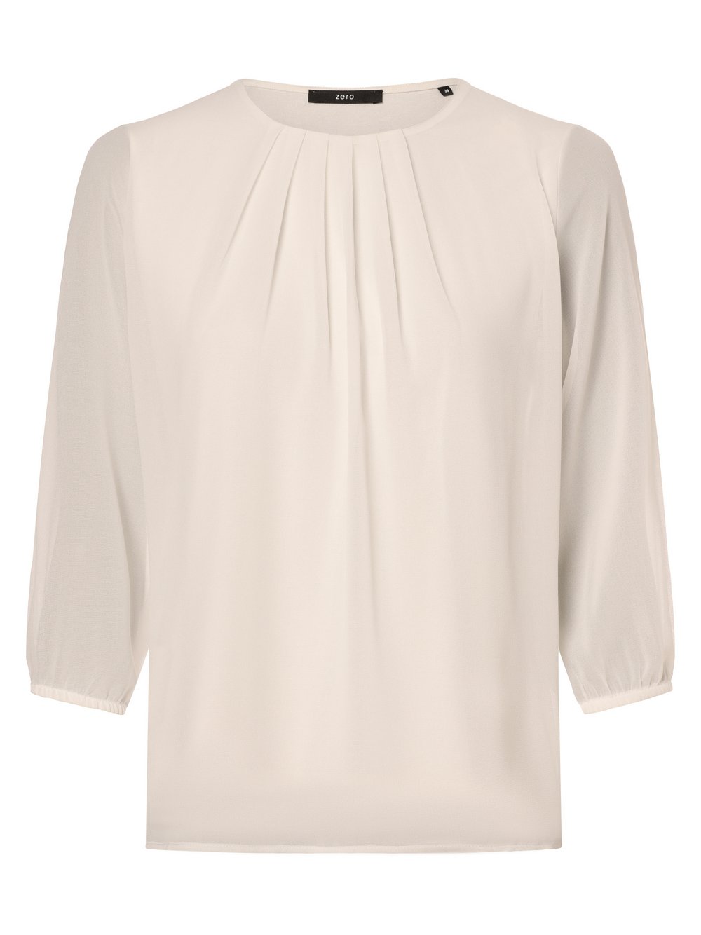 zero Bluzka damska Kobiety biały jednolity, 42