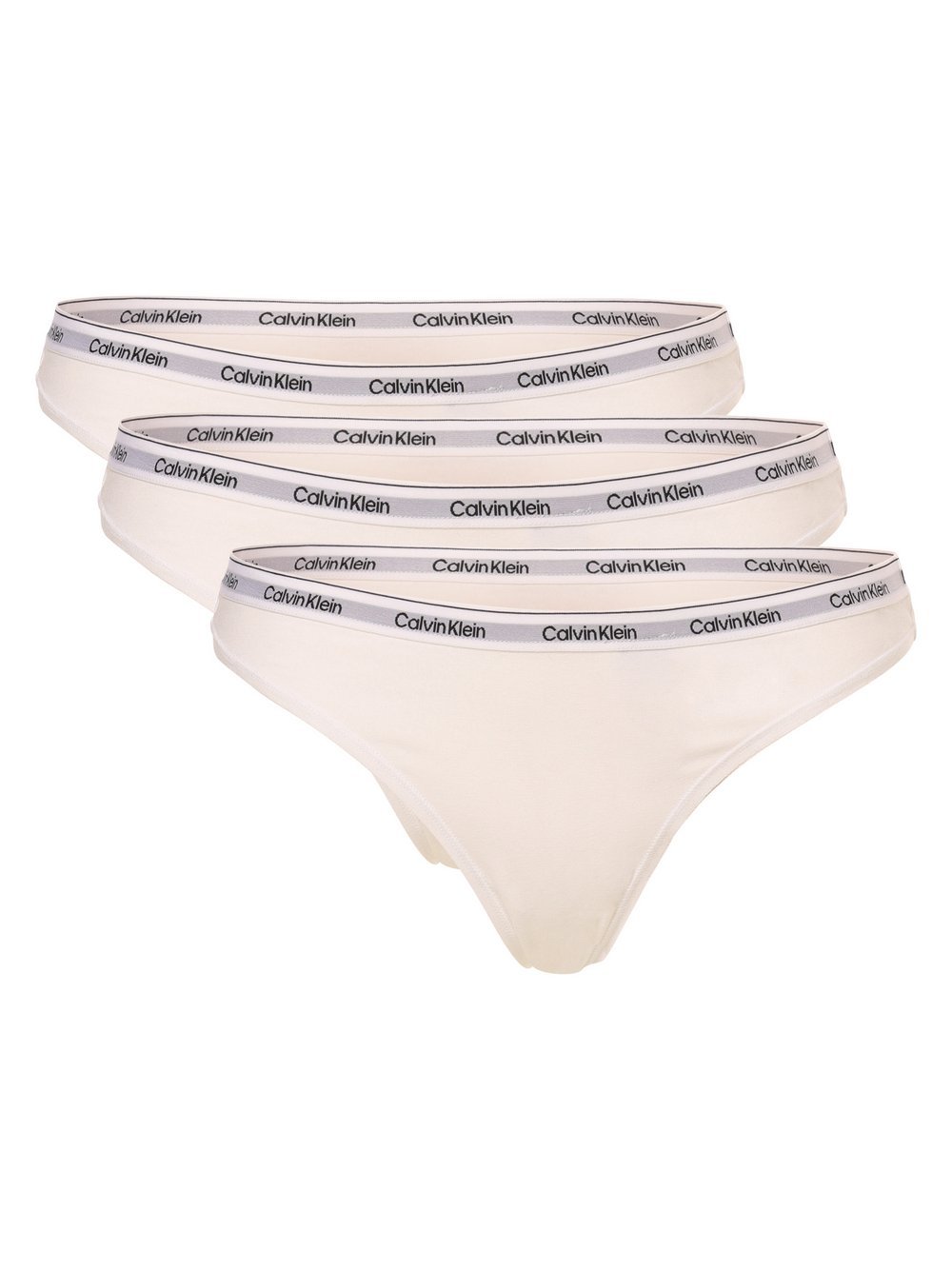 Calvin Klein Stringi w 3-paku Kobiety Bawełna biały jednolity, S